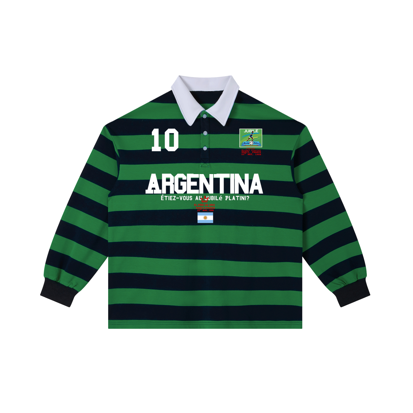 Argentina #10 Long Sleeve Rugby Polo