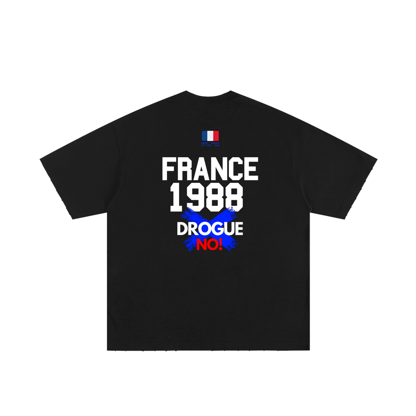 France 1988 'No Drug' Plantini Graphic Tee