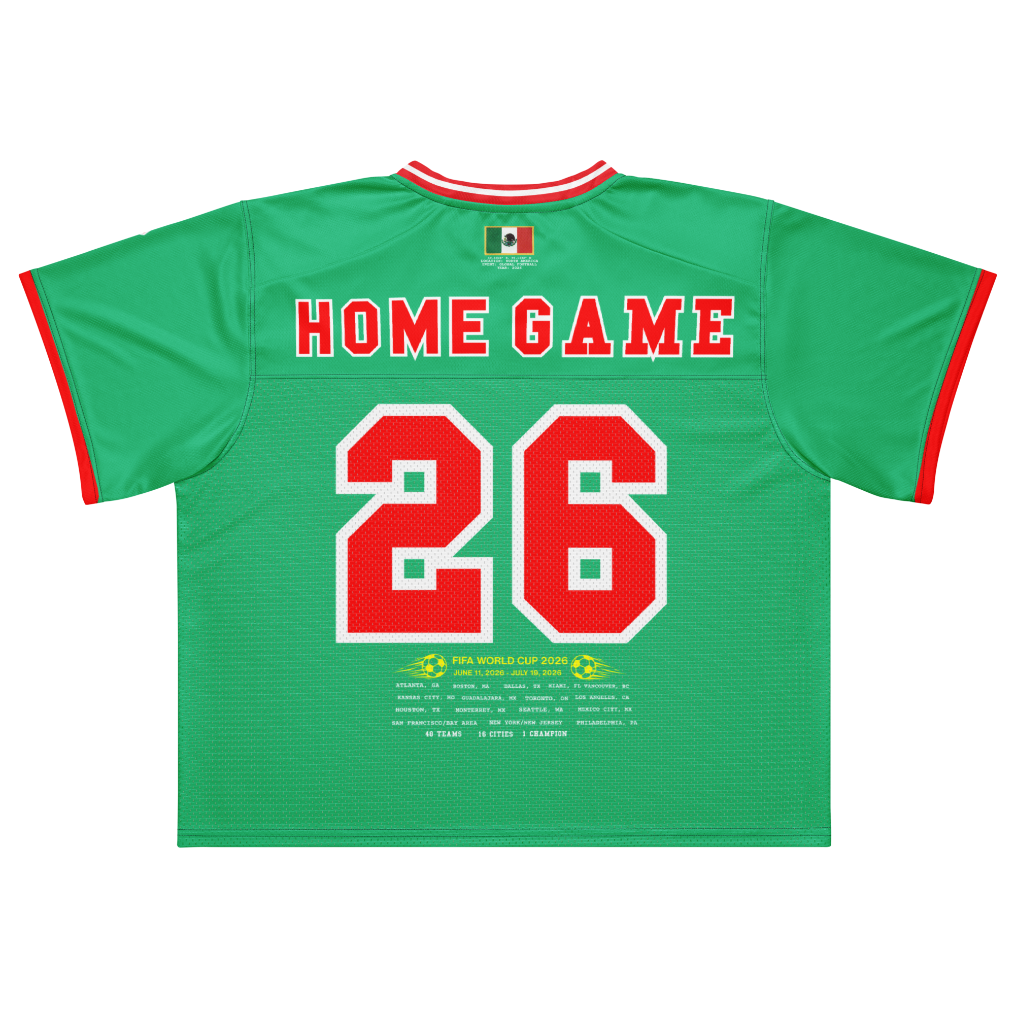 Mexico 2026 World Cup American Football Jersey