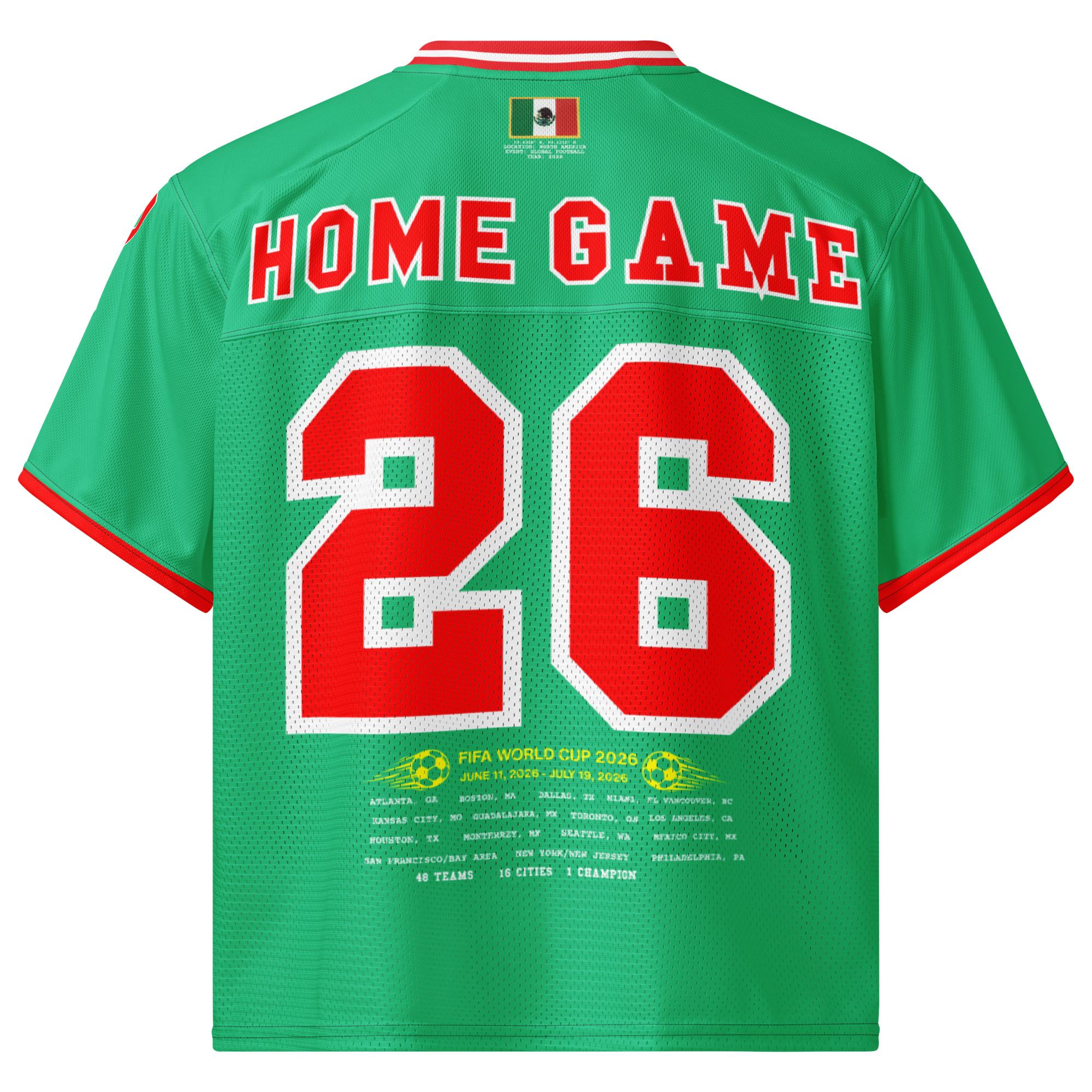 Mexico 2026 World Cup American Football Jersey