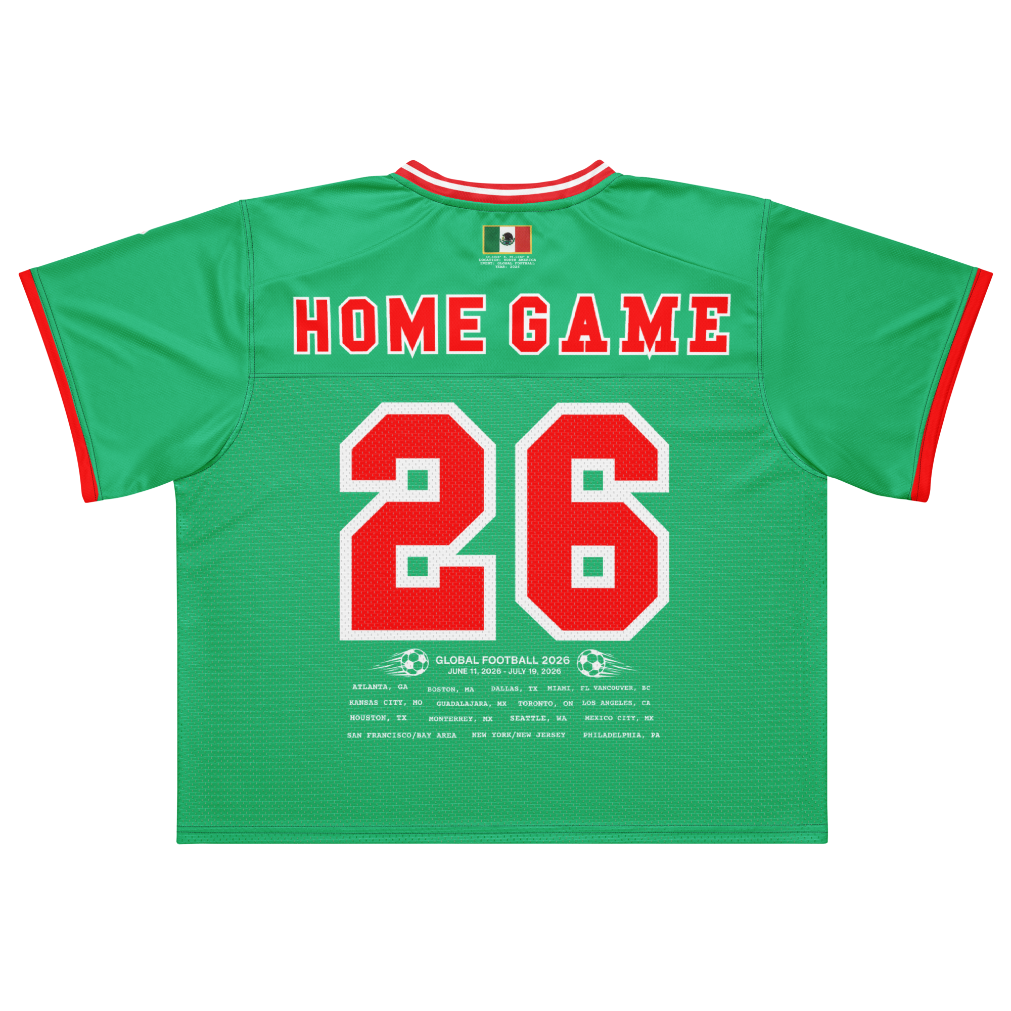 Mexico 2026 World Cup American Football Jersey