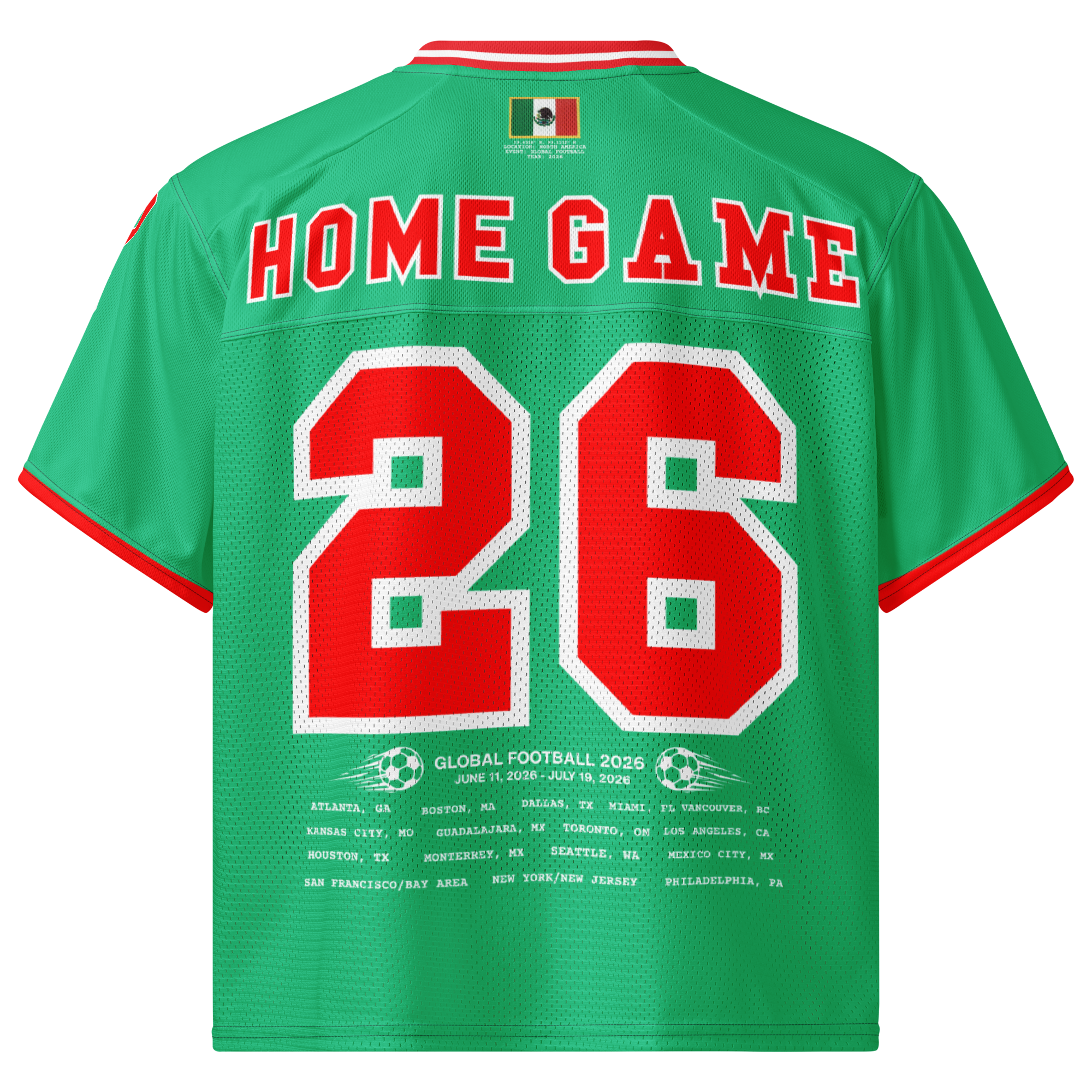 Mexico 2026 World Cup American Football Jersey