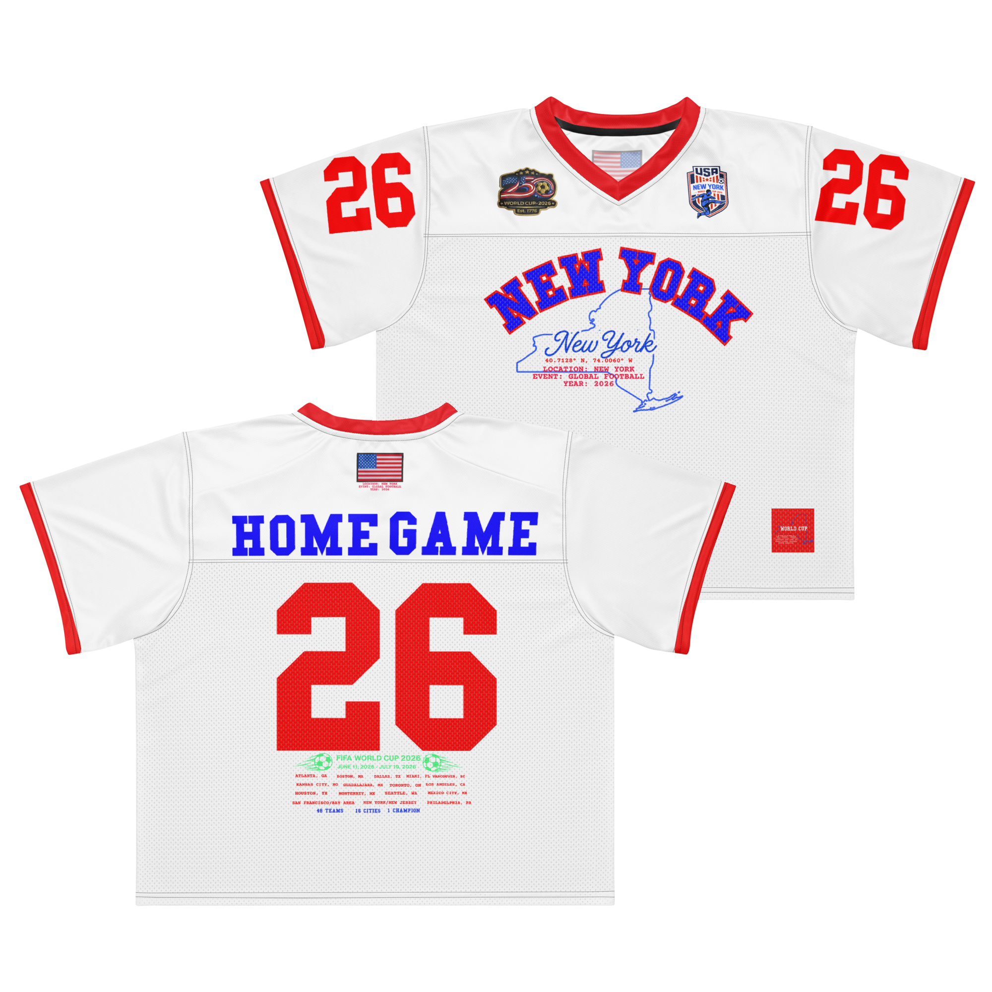 New York 'Home Game' World Cup 2026 Football Jersey