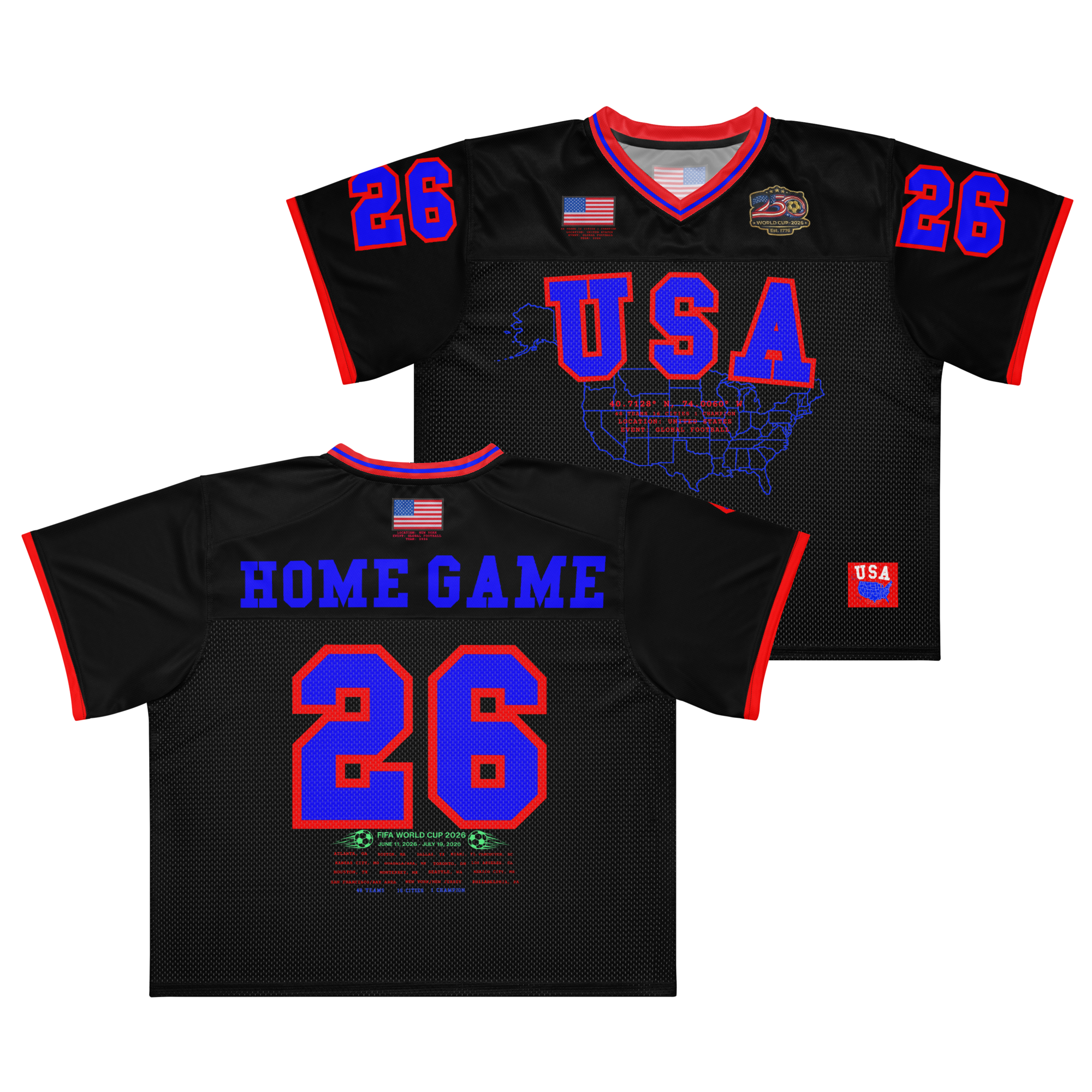 USA 250 Anniversary World Cup Edition Football Jerseys