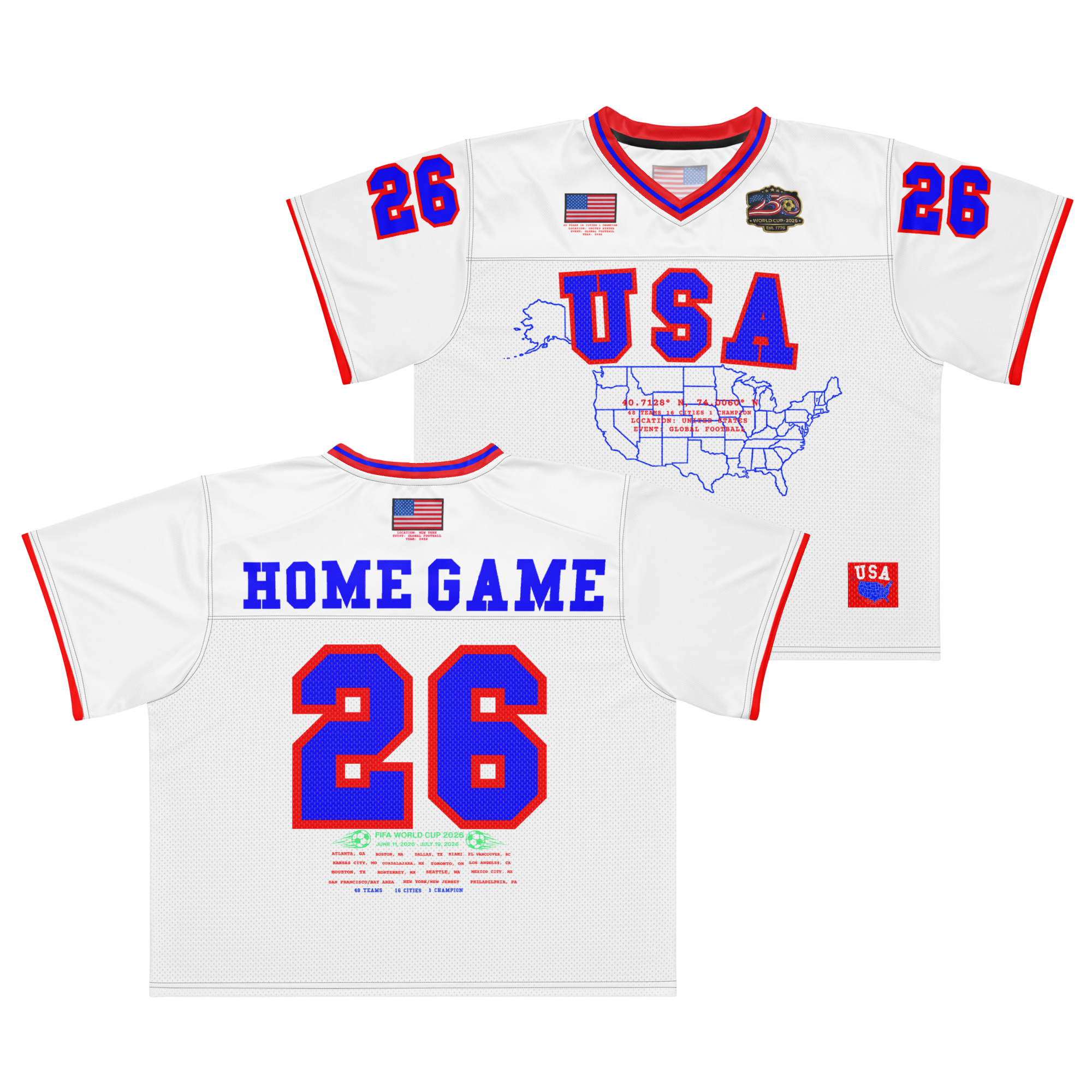 USA 250 Anniversary World Cup Edition Football Jerseys