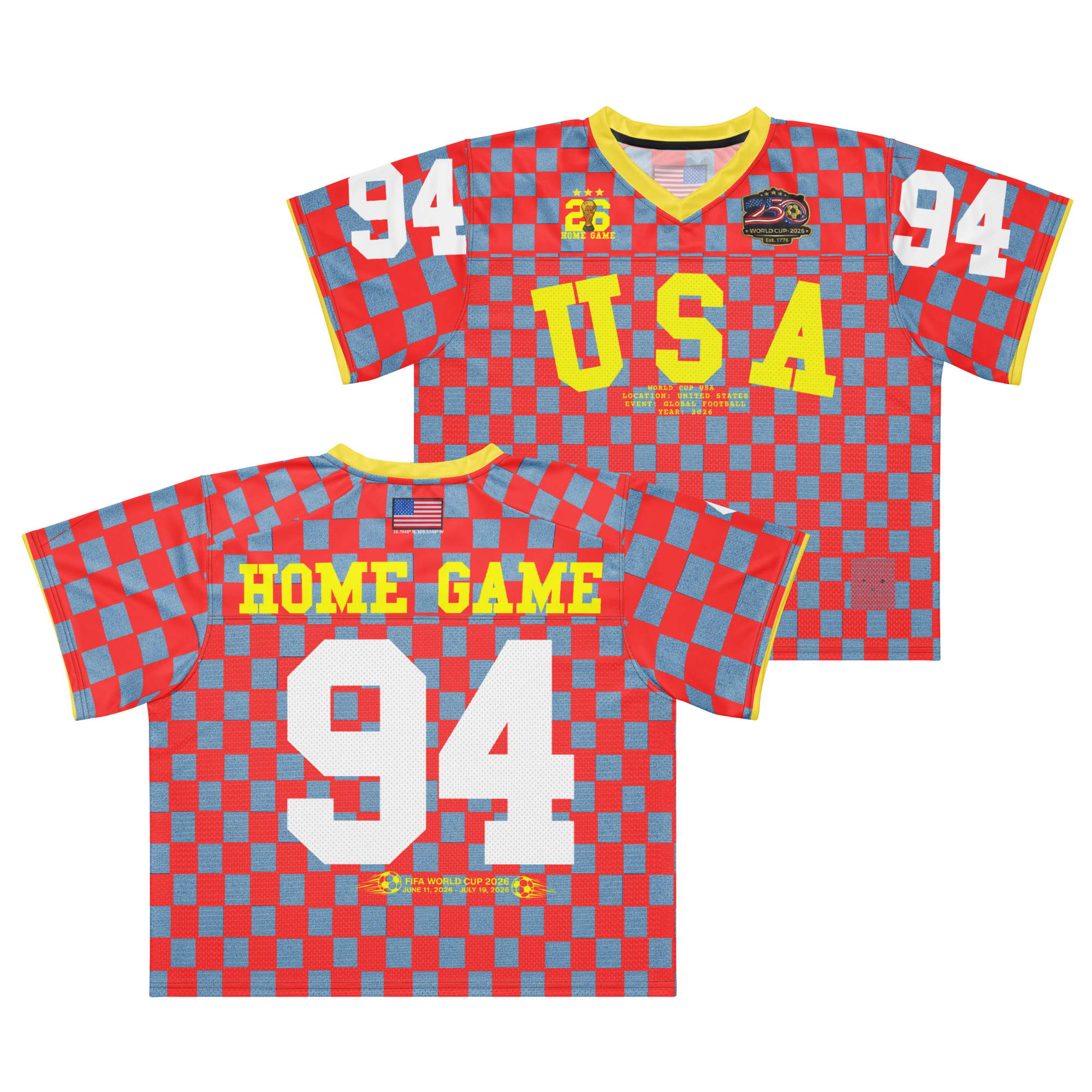 USA World Cup 94 American Football Jersey