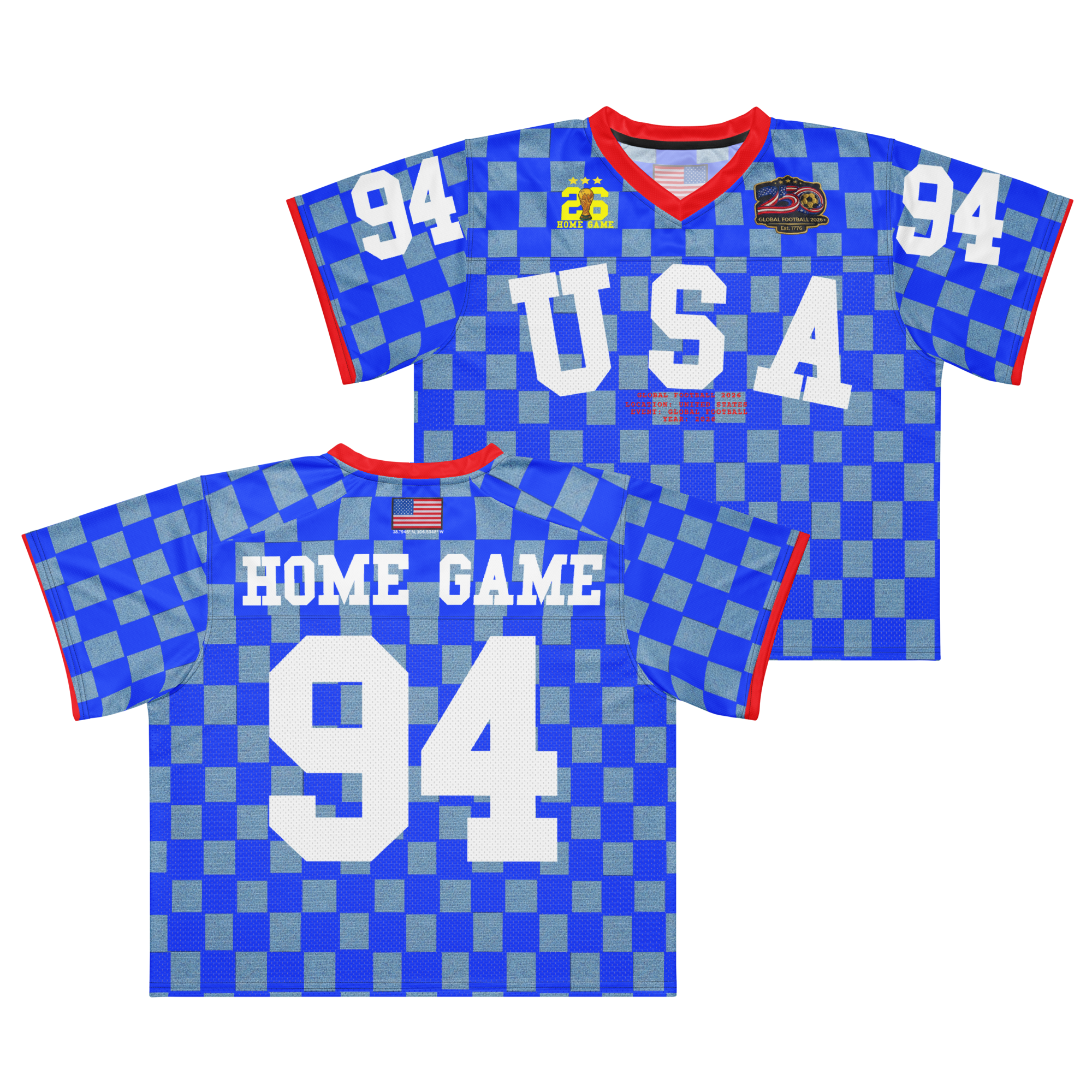 USA 1994 Remixed Football Jersey