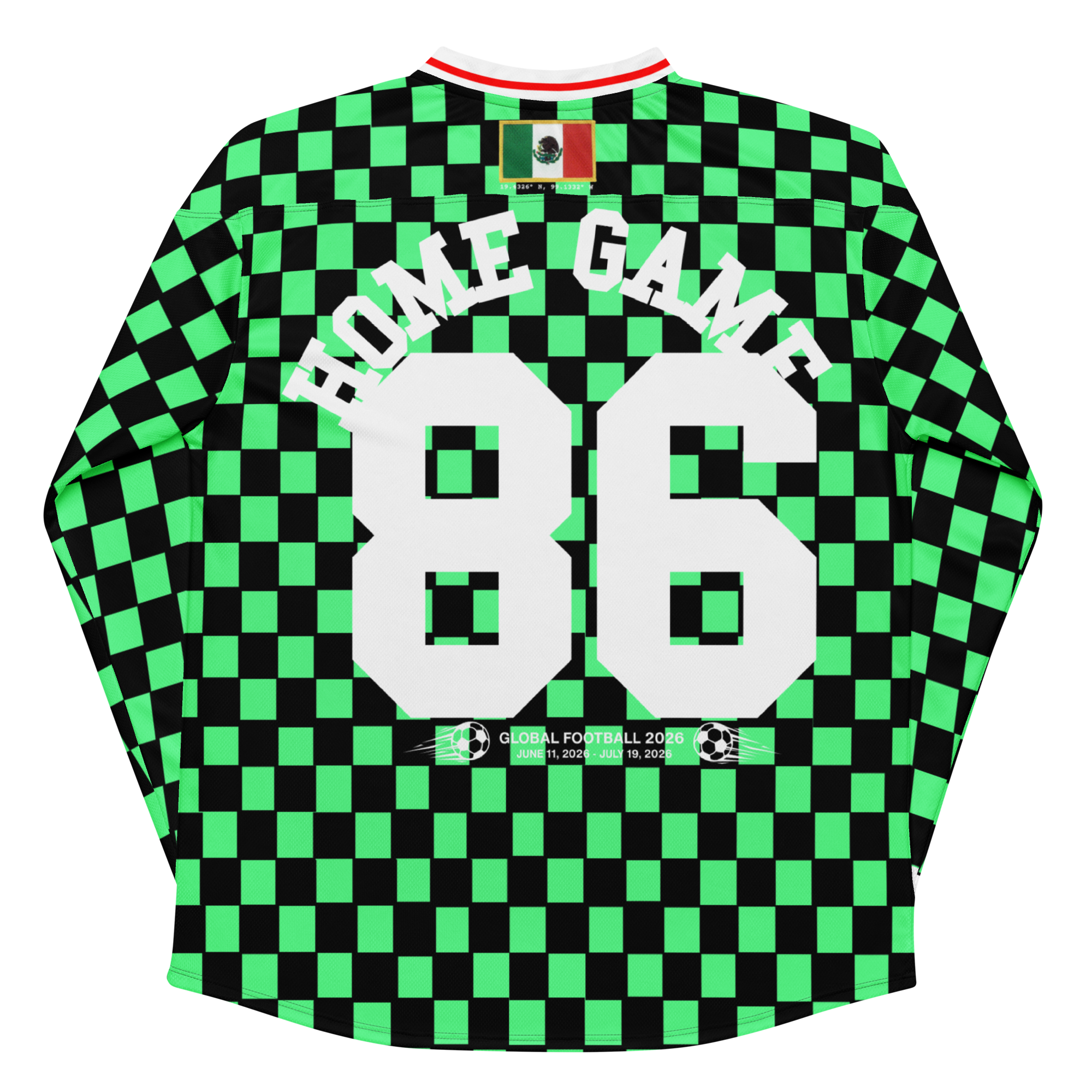 Mexico 1986 World Cup Inspired Long Sleeve Jersey