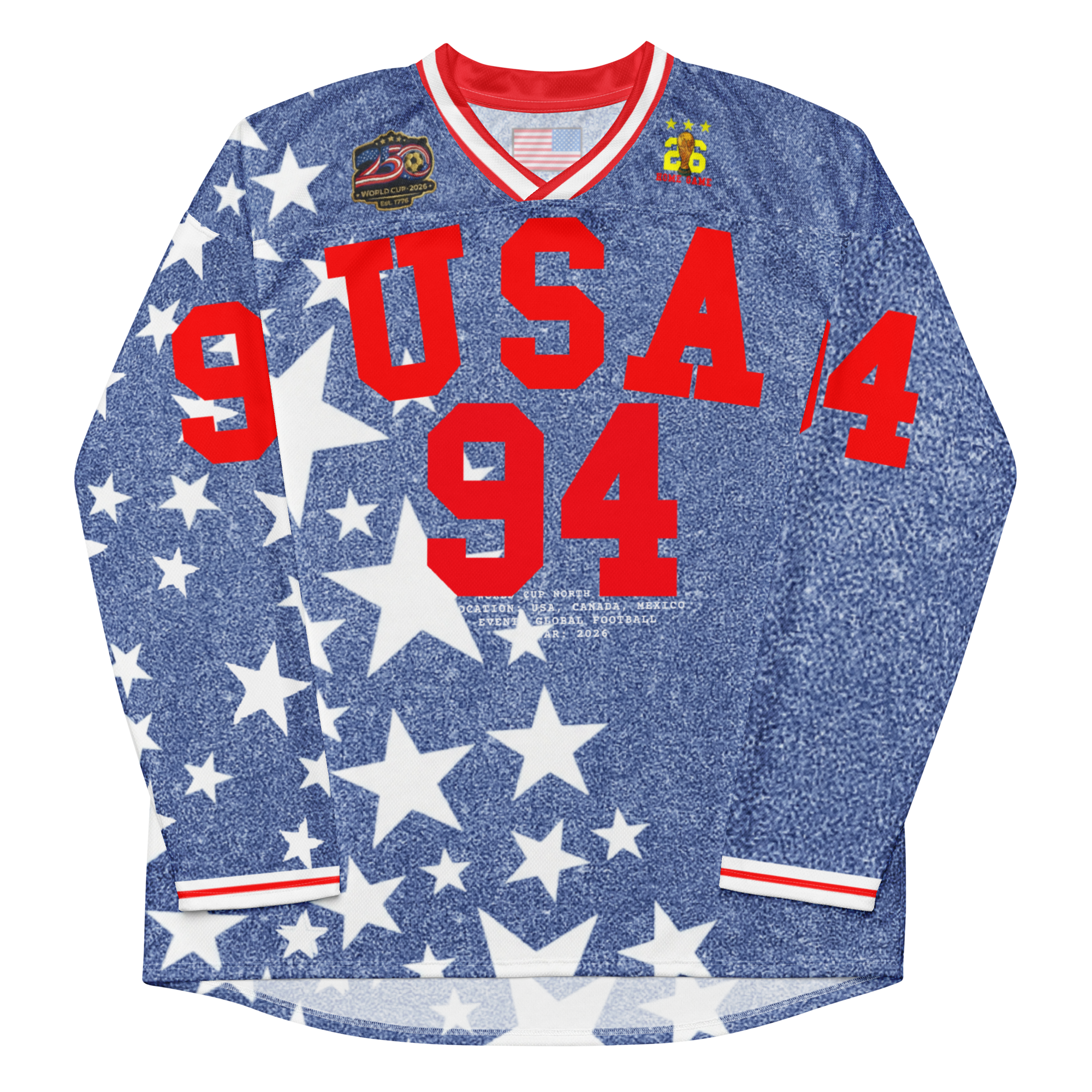 1994 'Denim Stars' USA World Cup Long Sleeve Jersey