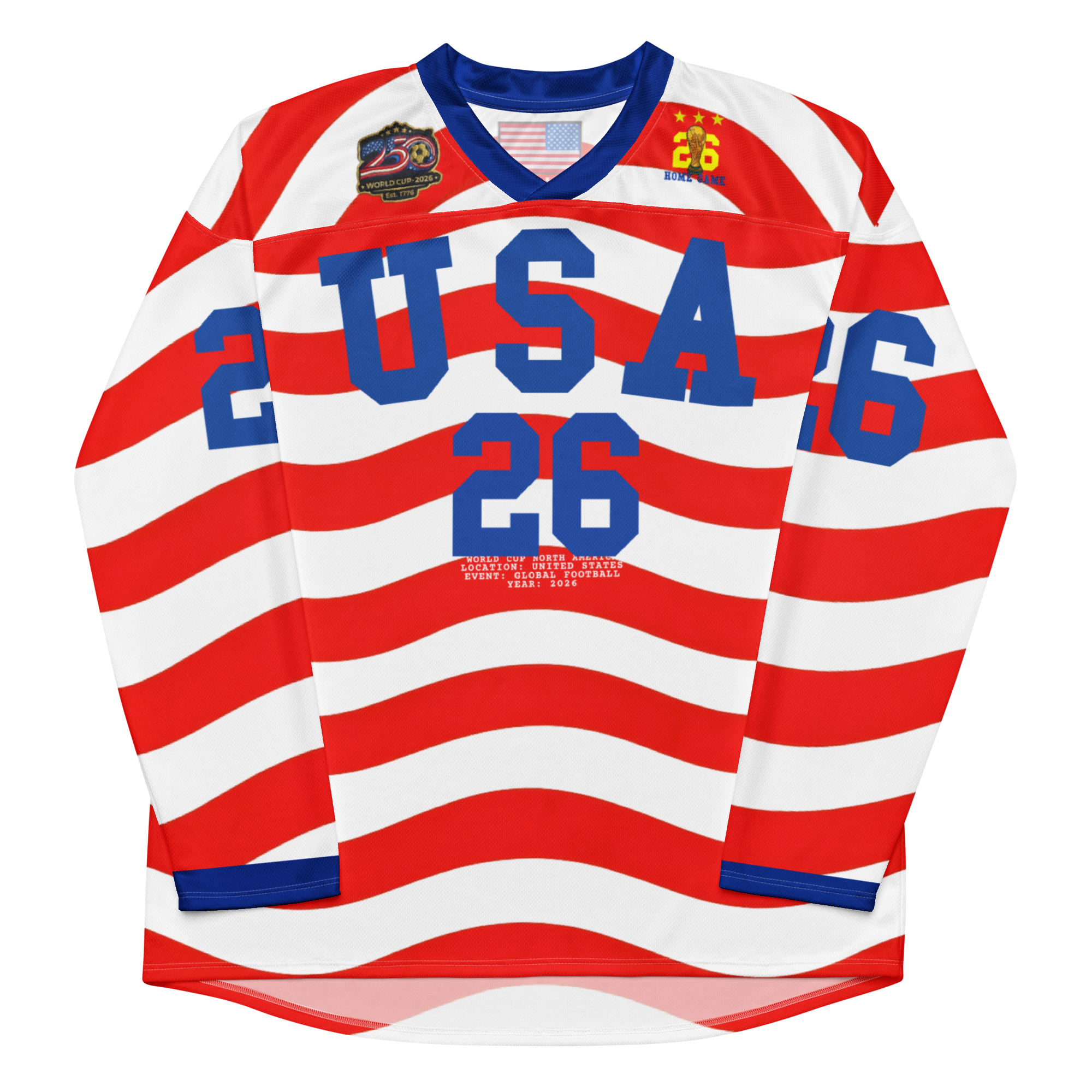 2026 World Cup Stripe Long Sleeve Soccer Jersey