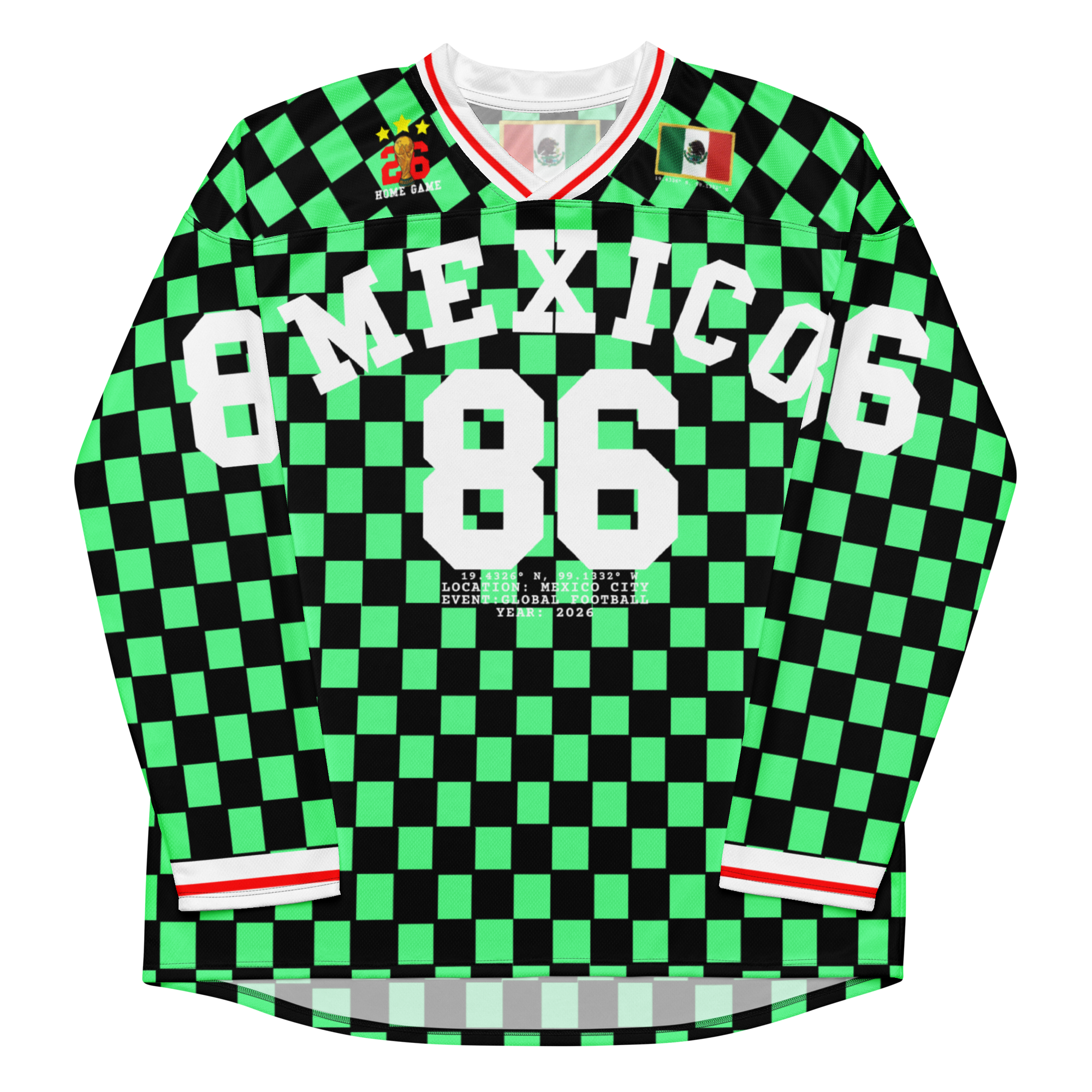Mexico 1986 World Cup Inspired Long Sleeve Jersey