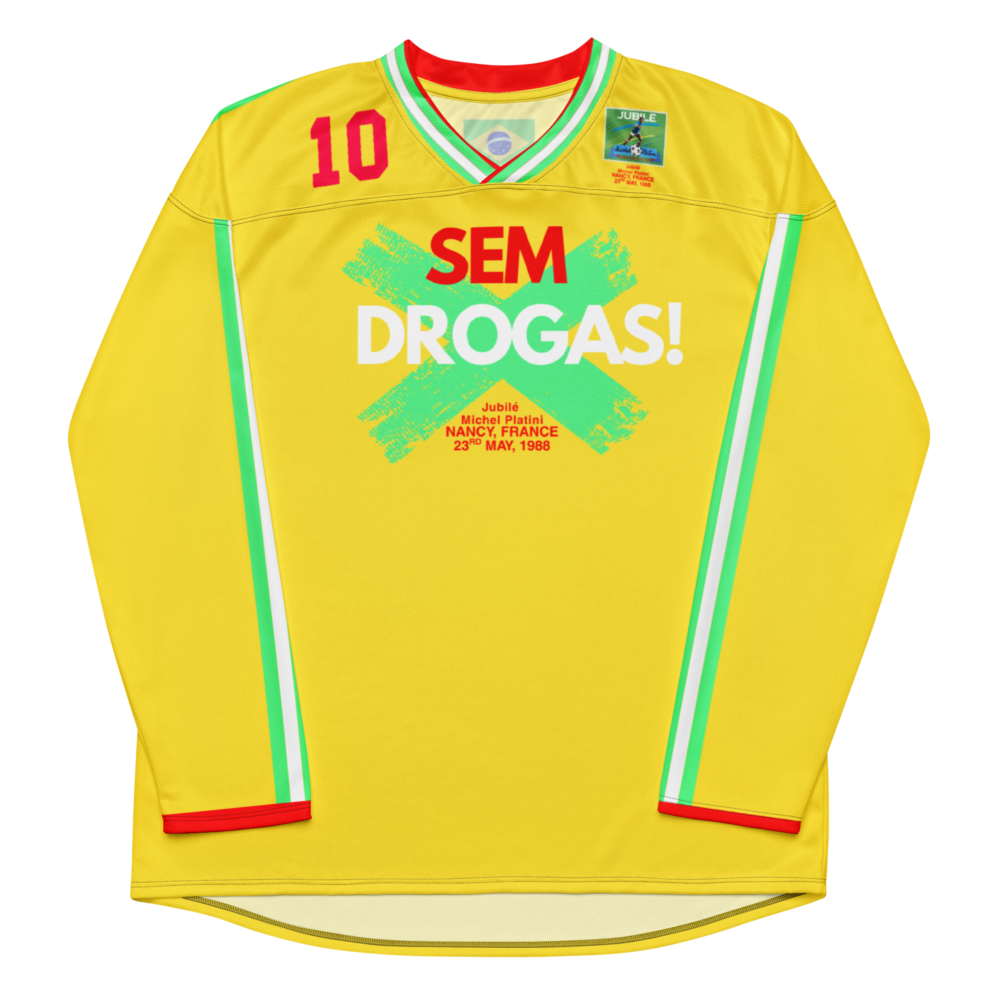 Brazil 1988 'No Drug' Long Sleeve Jersey