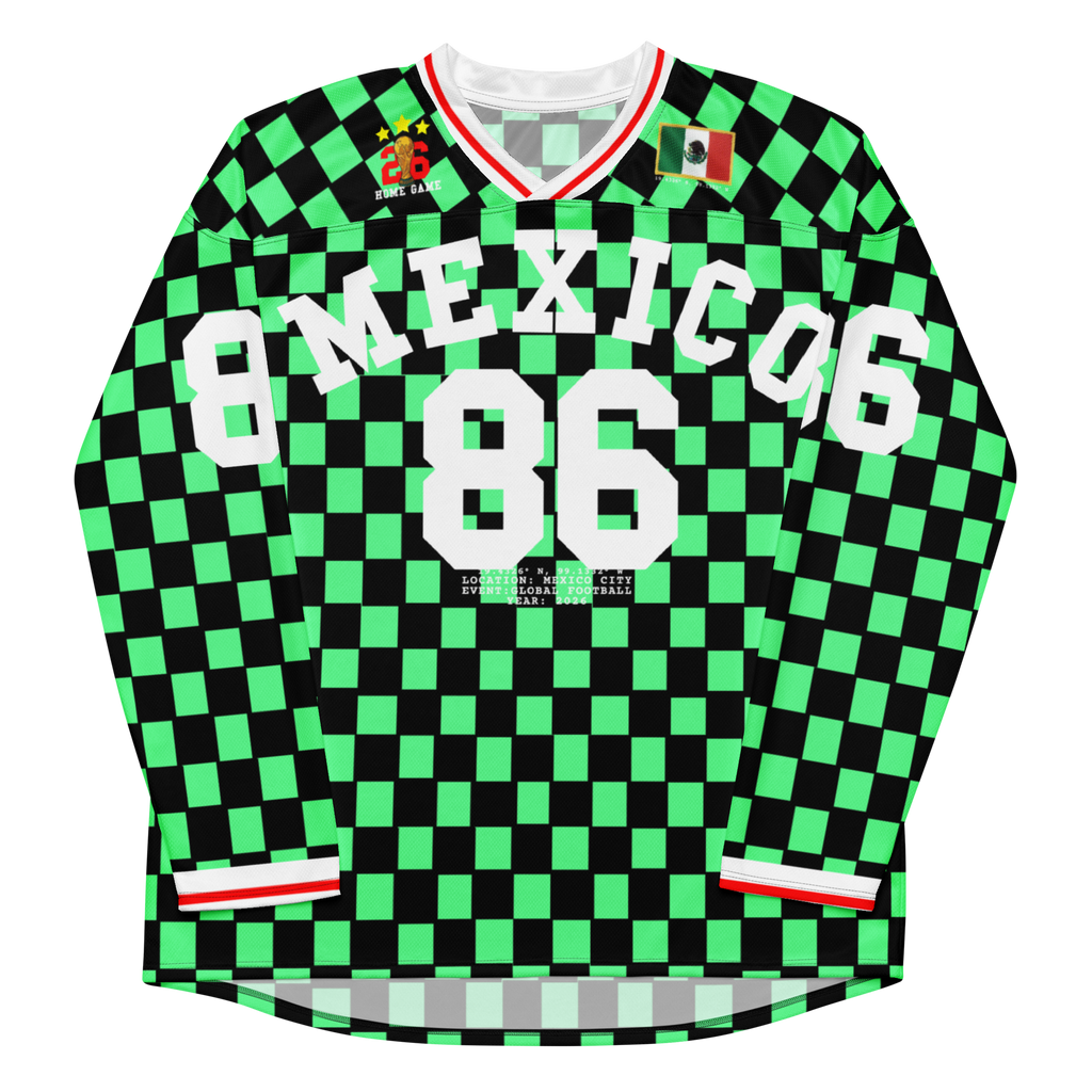 Mexico 1986 Inspired Long Sleeve Soccer Jersey