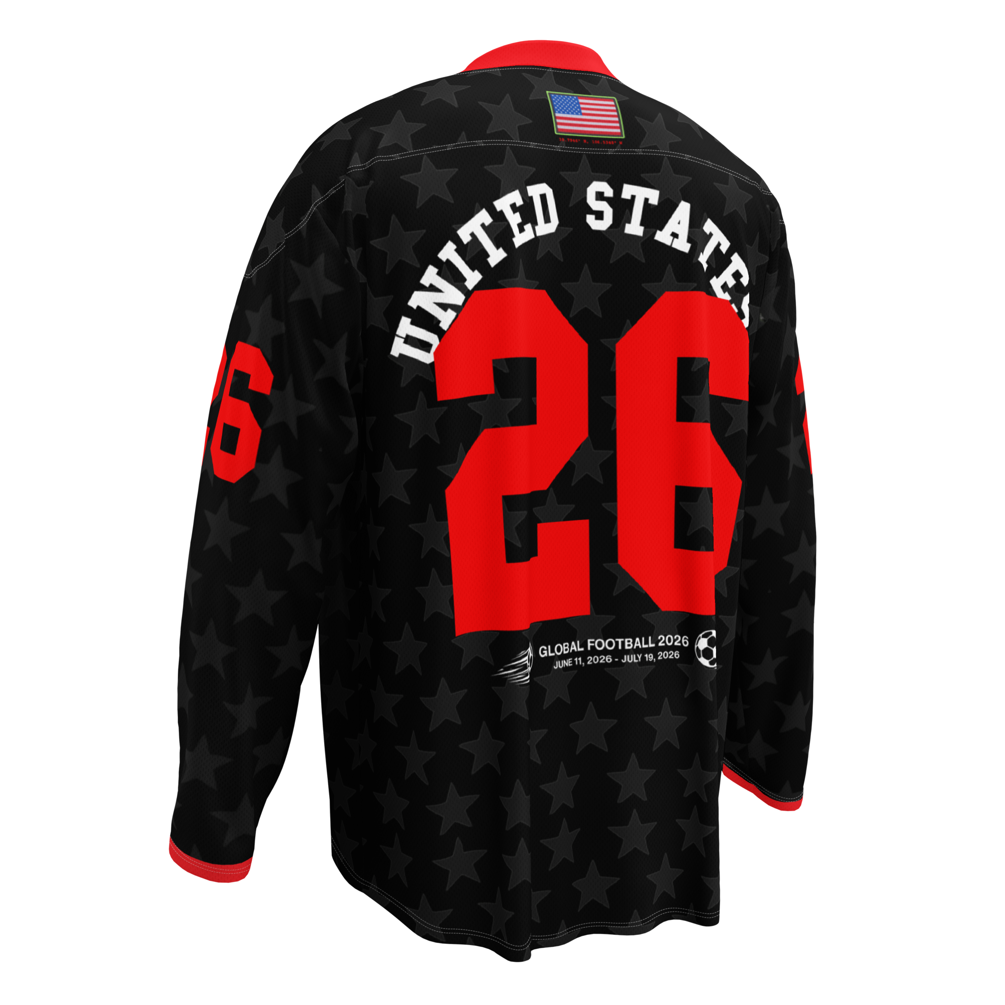 2026 World Cup USA 'Black Stars' Long Sleeve Jersey