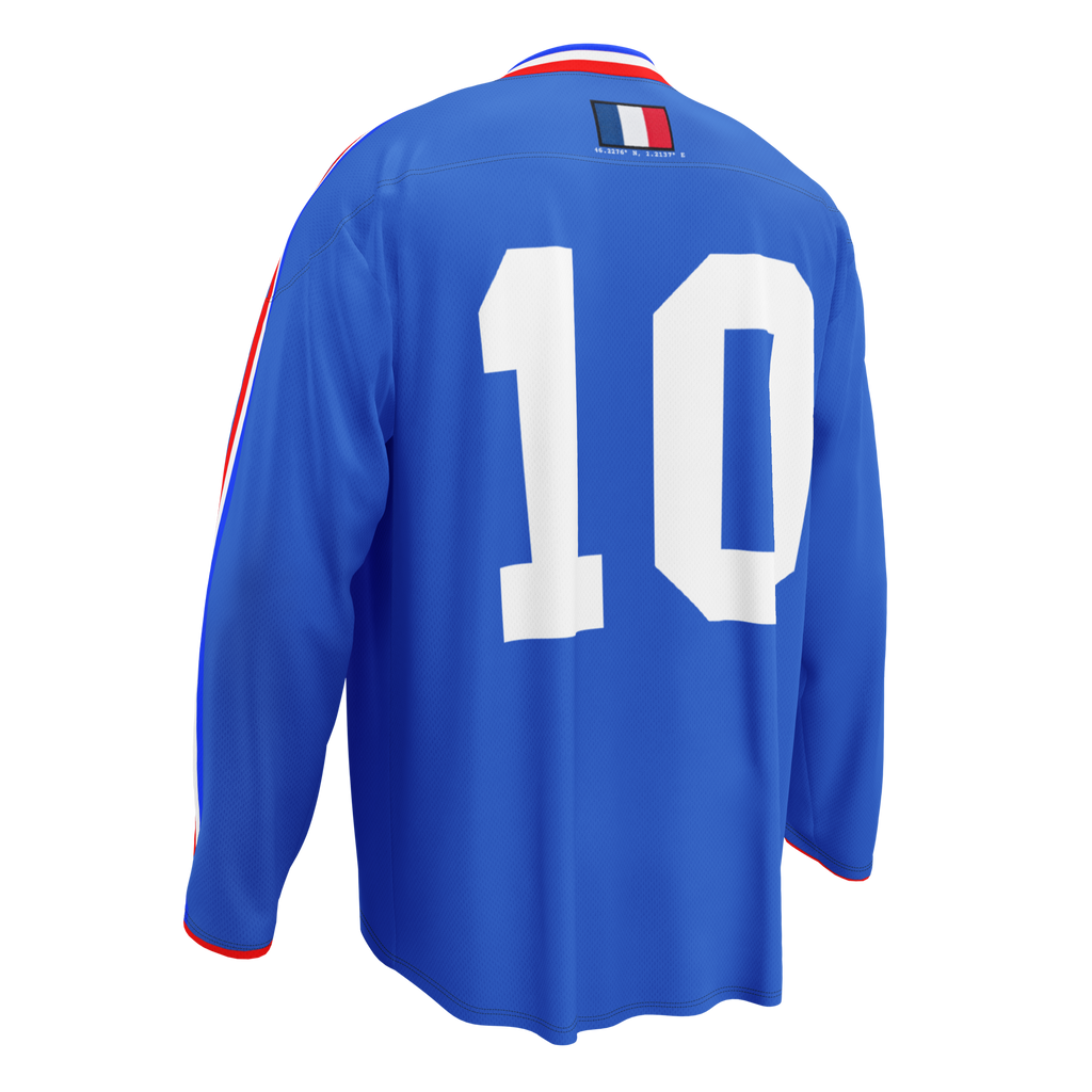France 'No Drug' 1988 Long Sleeve Jersey