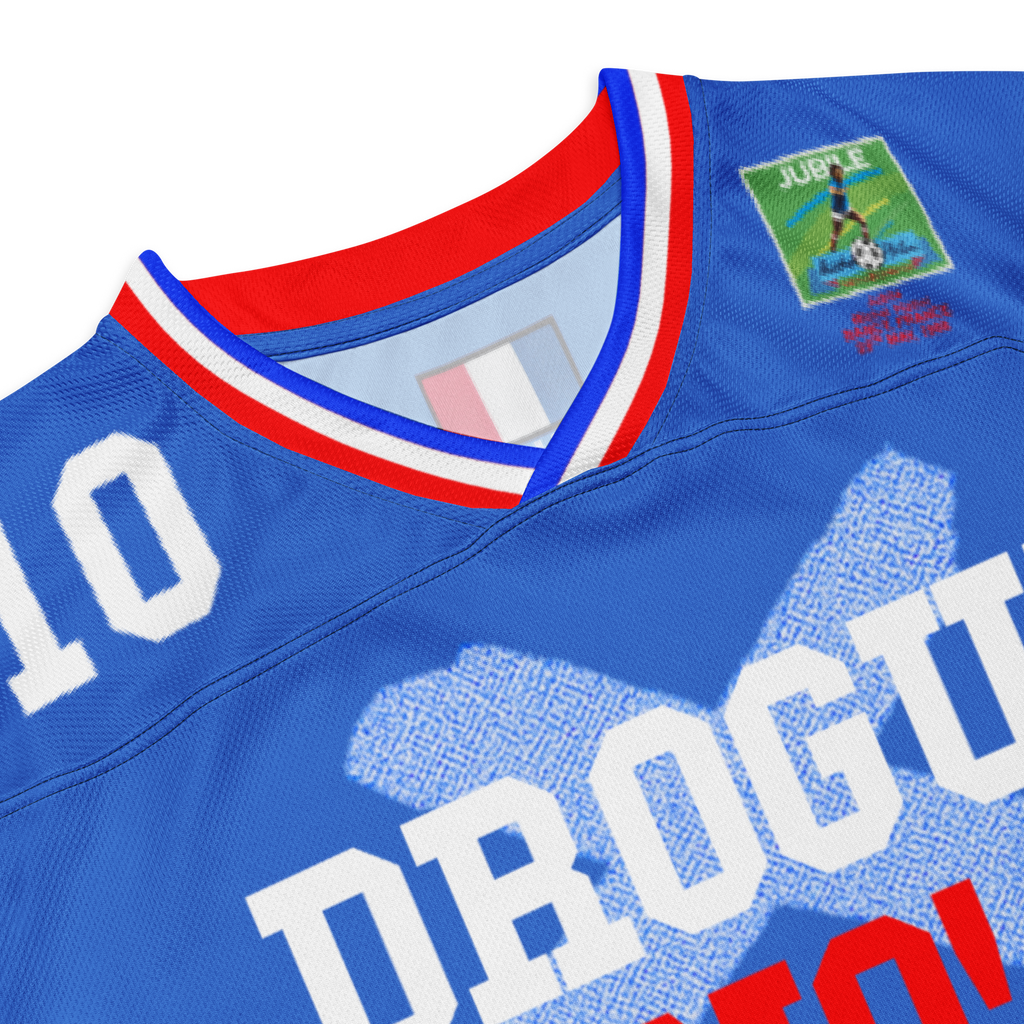 France 'No Drug' 1988 Long Sleeve Jersey