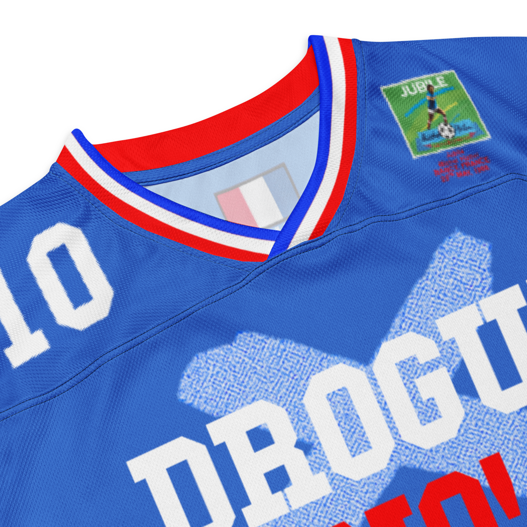 France 'No Drug' 1988 Long Sleeve Jersey