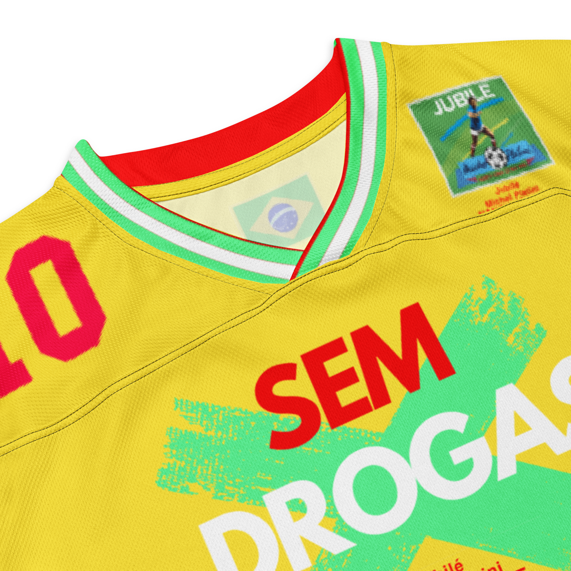 Brazil 1988 'No Drug' Long Sleeve Jersey