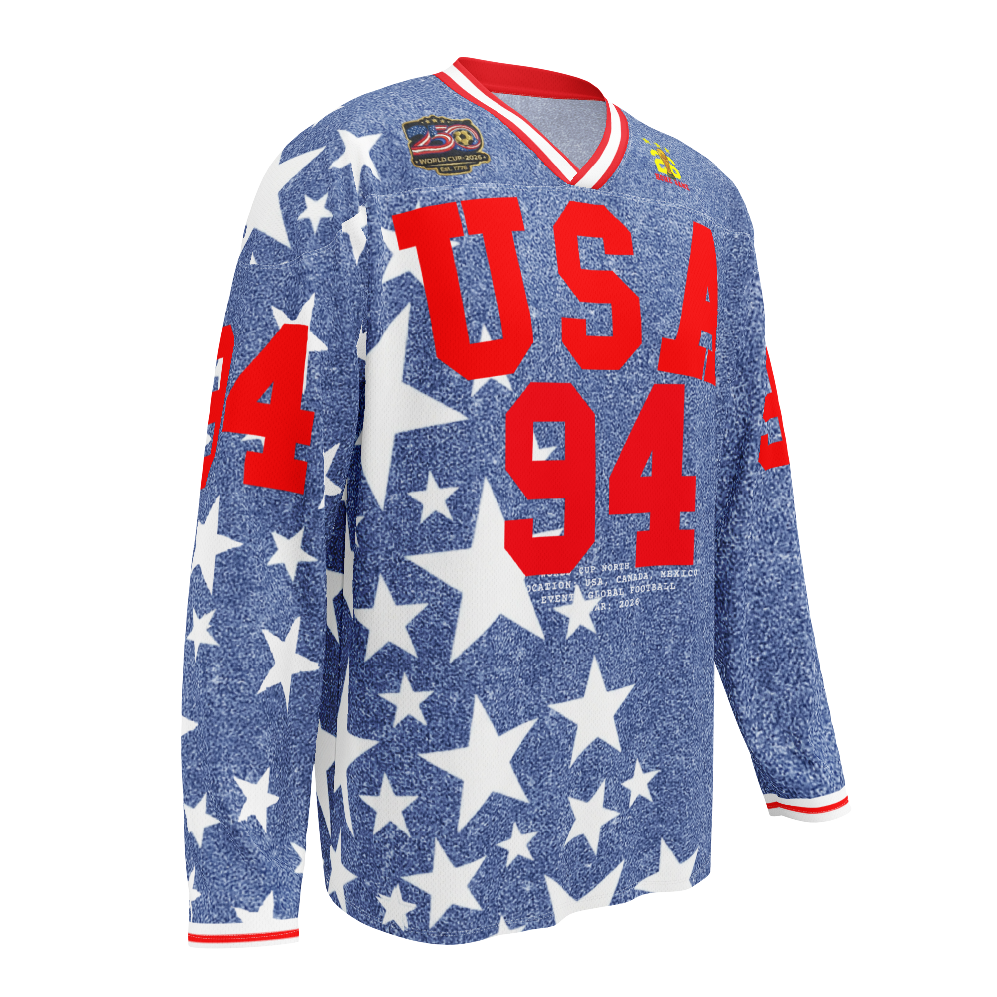1994 'Denim Stars' USA World Cup Long Sleeve Jersey