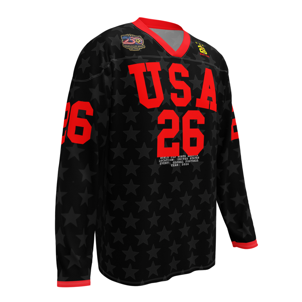 2026 World Cup USA 'Black Stars' Long Sleeve Jersey