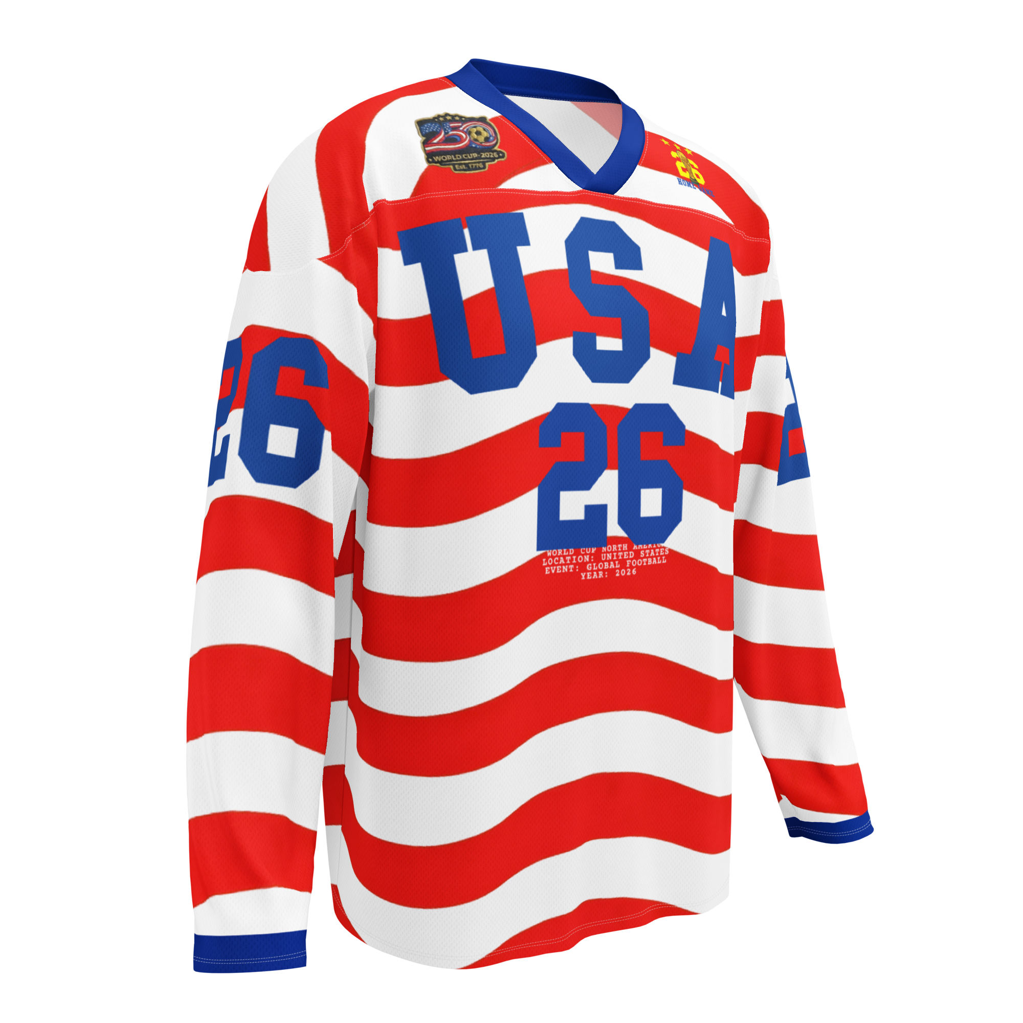 2026 World Cup Stripe Long Sleeve Soccer Jersey