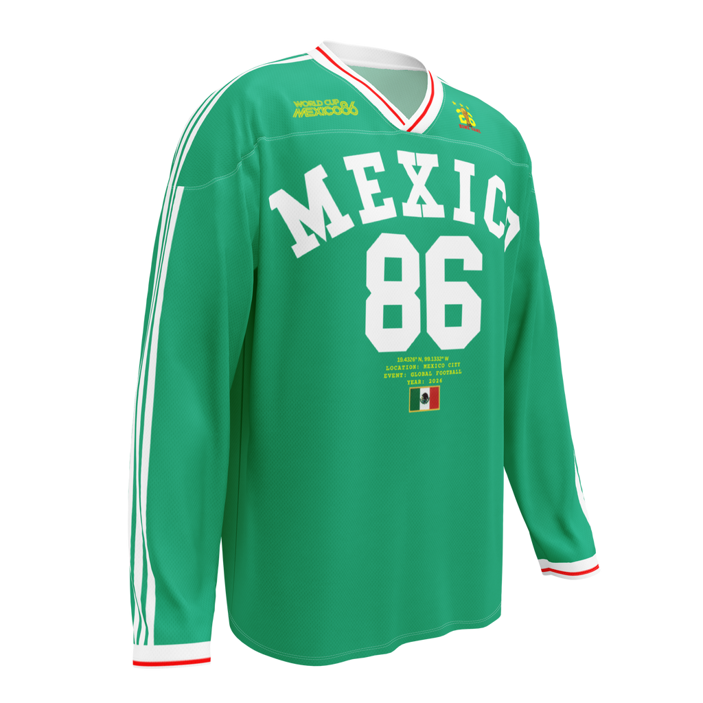 Mexico 1986 World Cup Retro Long Sleeve Jersey