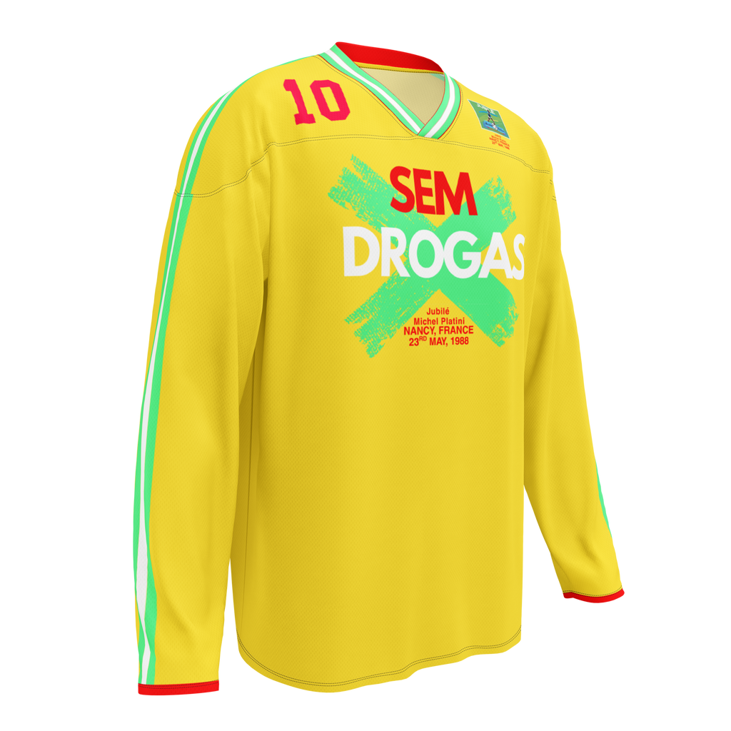 Brazil 1988 'No Drug' Long Sleeve Jersey