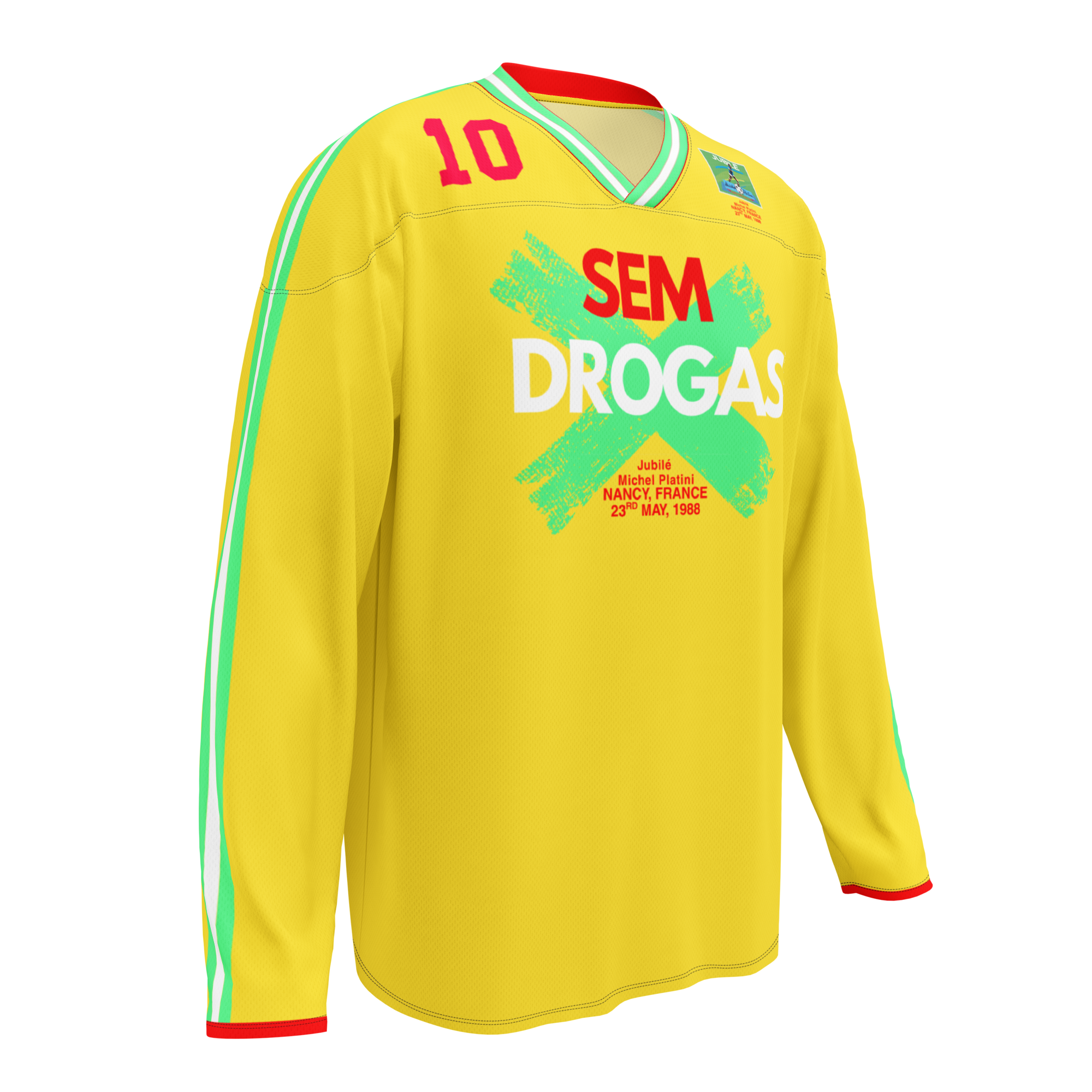 Brazil 1988 'No Drug' Long Sleeve Jersey