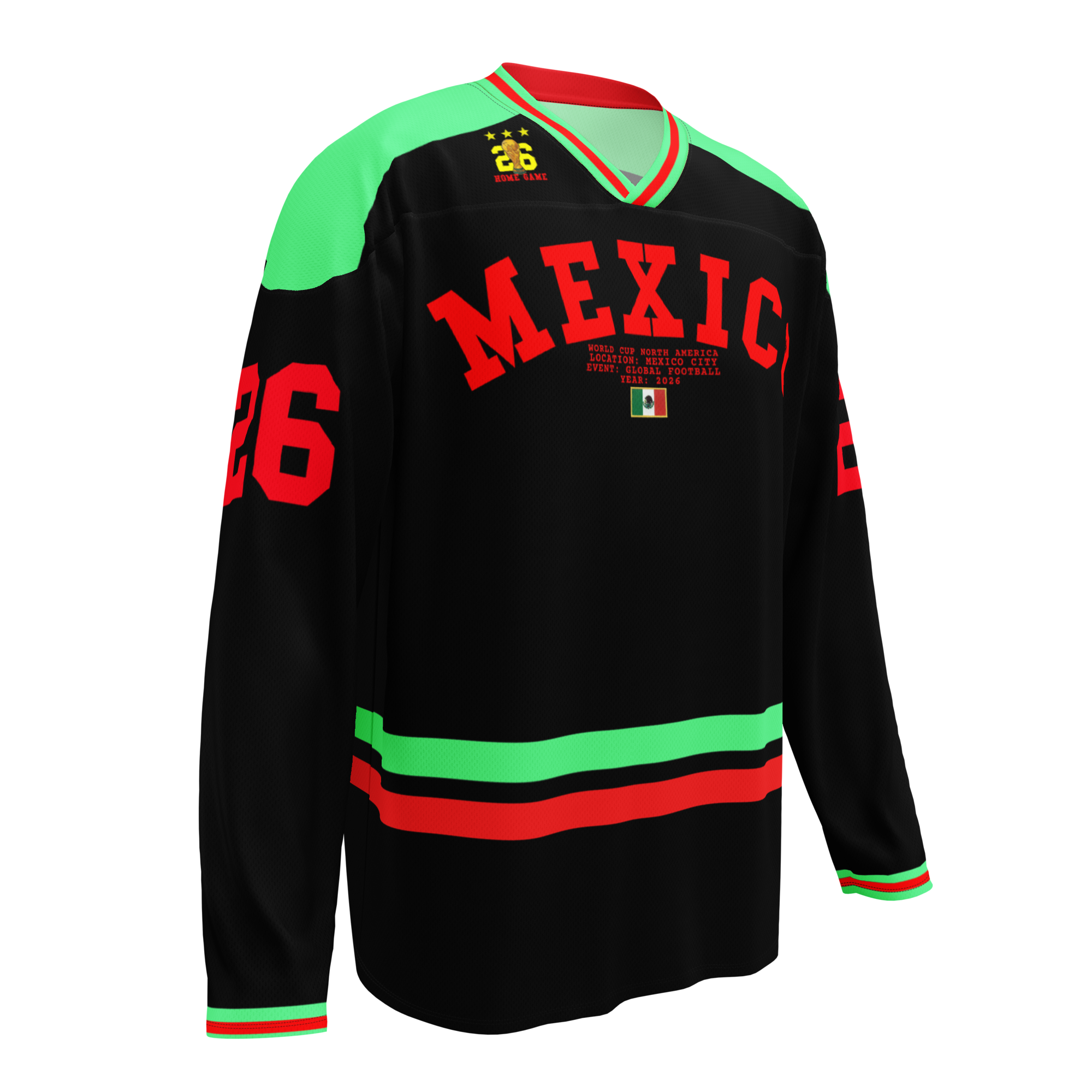 Mexico Olympian Home Game Long Sleeve Jersey