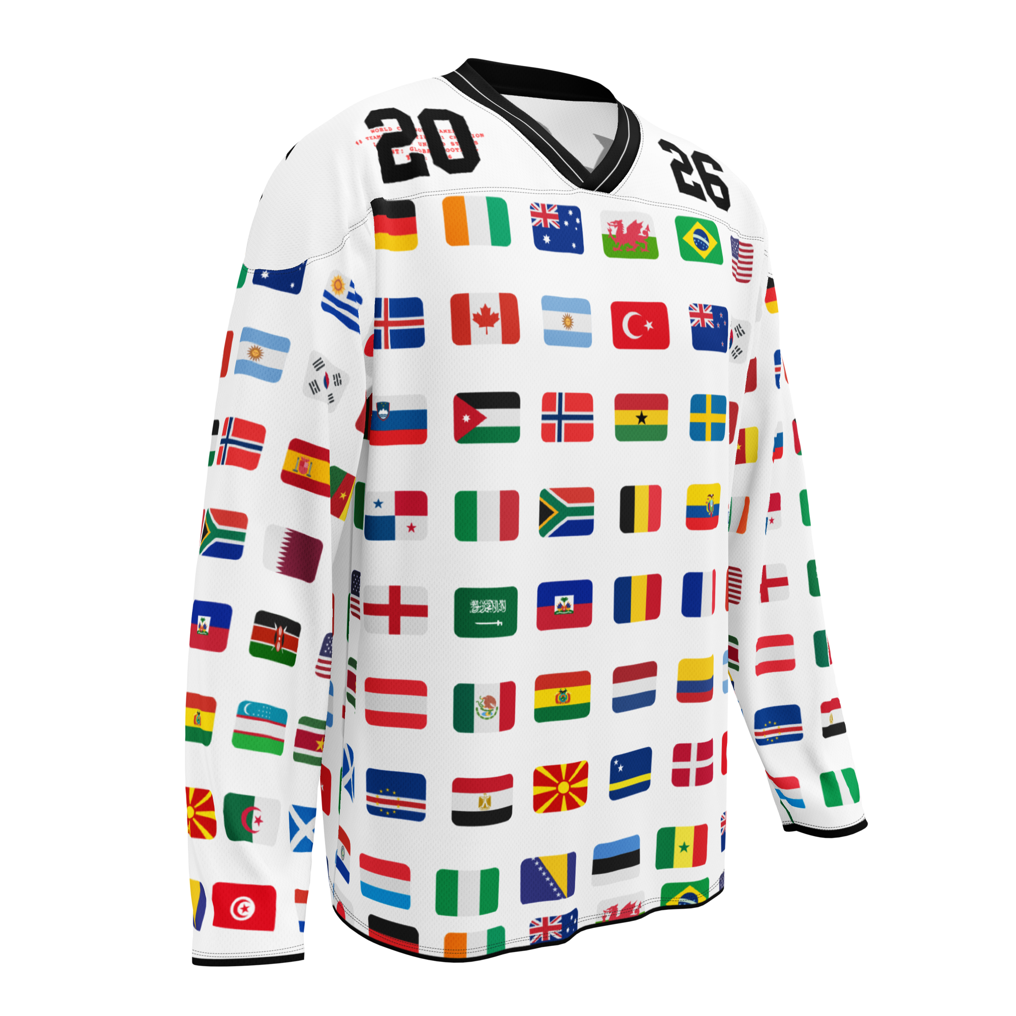 Global Flags 2026 Long Sleeve Soccer Jersey