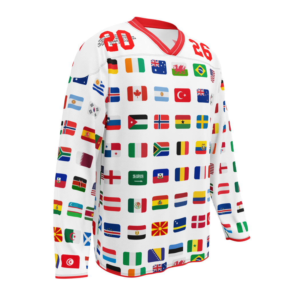 Global Flags 2026 Long Sleeve Soccer Jersey