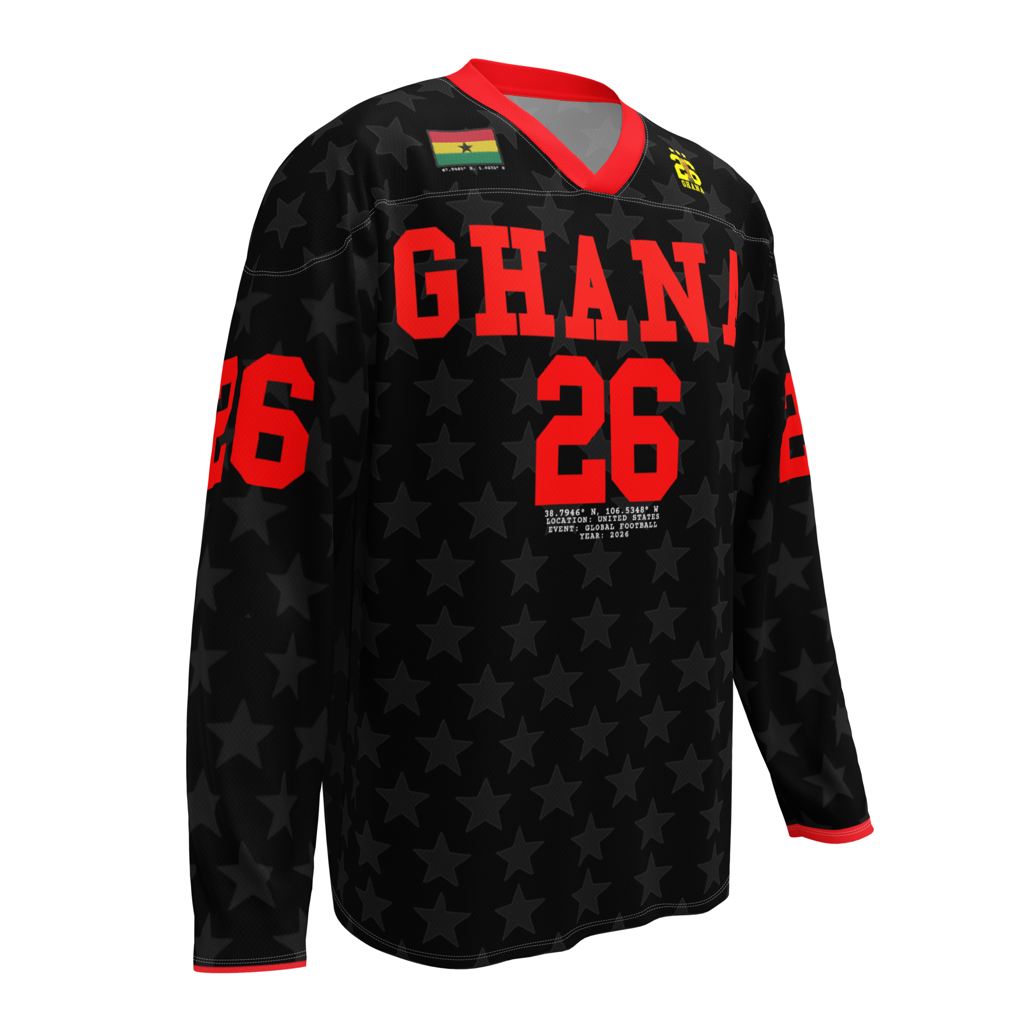 Ghana Black Stars Long Sleeve Jersey