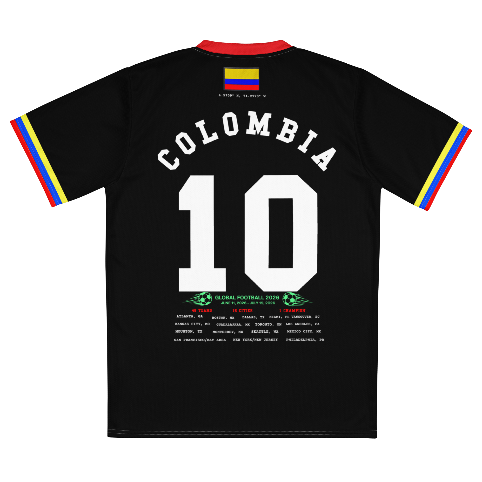 Colombia Retro World Cup Soccer Jersey