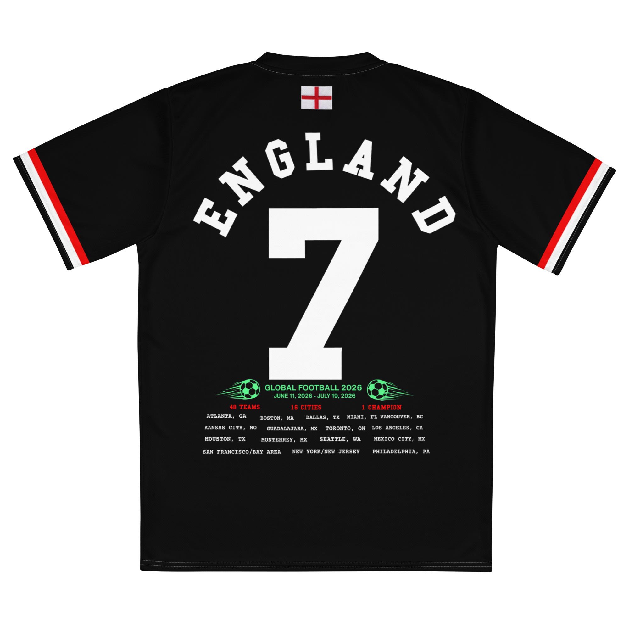 Englad Retro World Cup Soccer Jersey