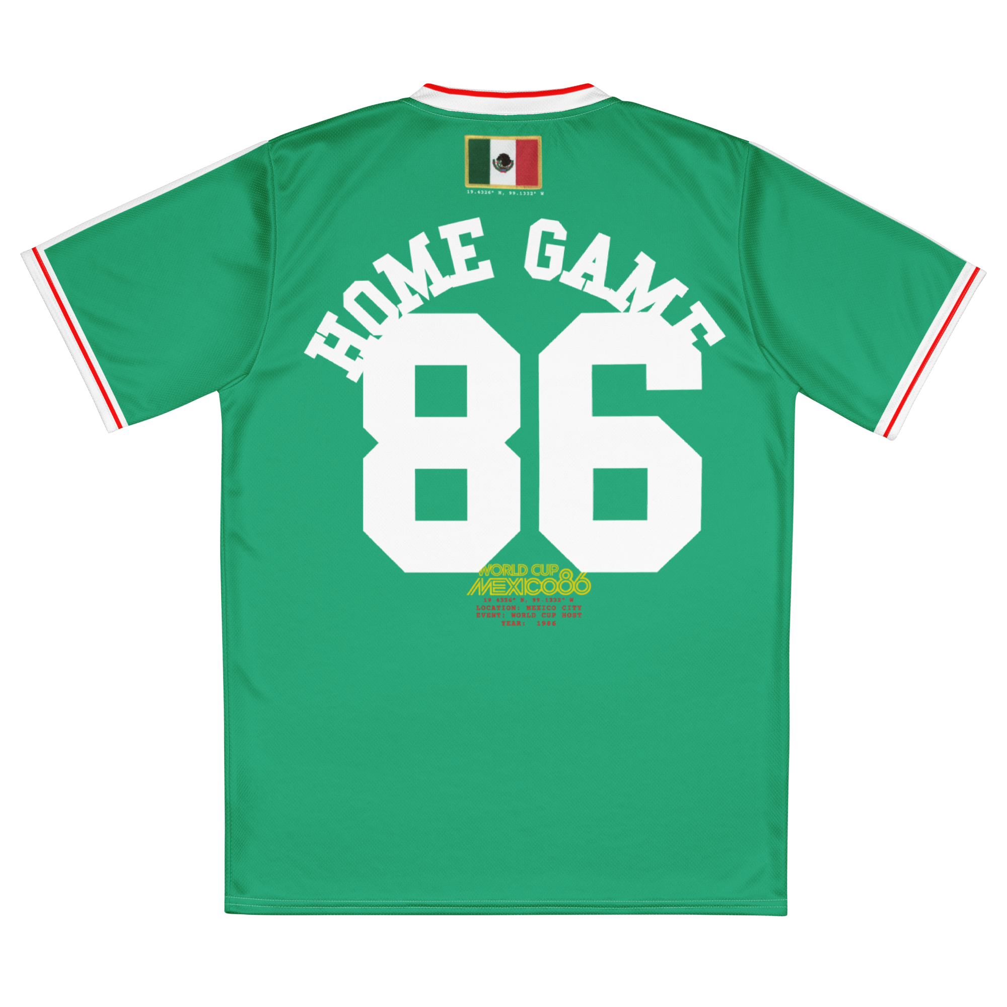 Mexico Vintage 1986 World Cup Inspired Soccer Jersey