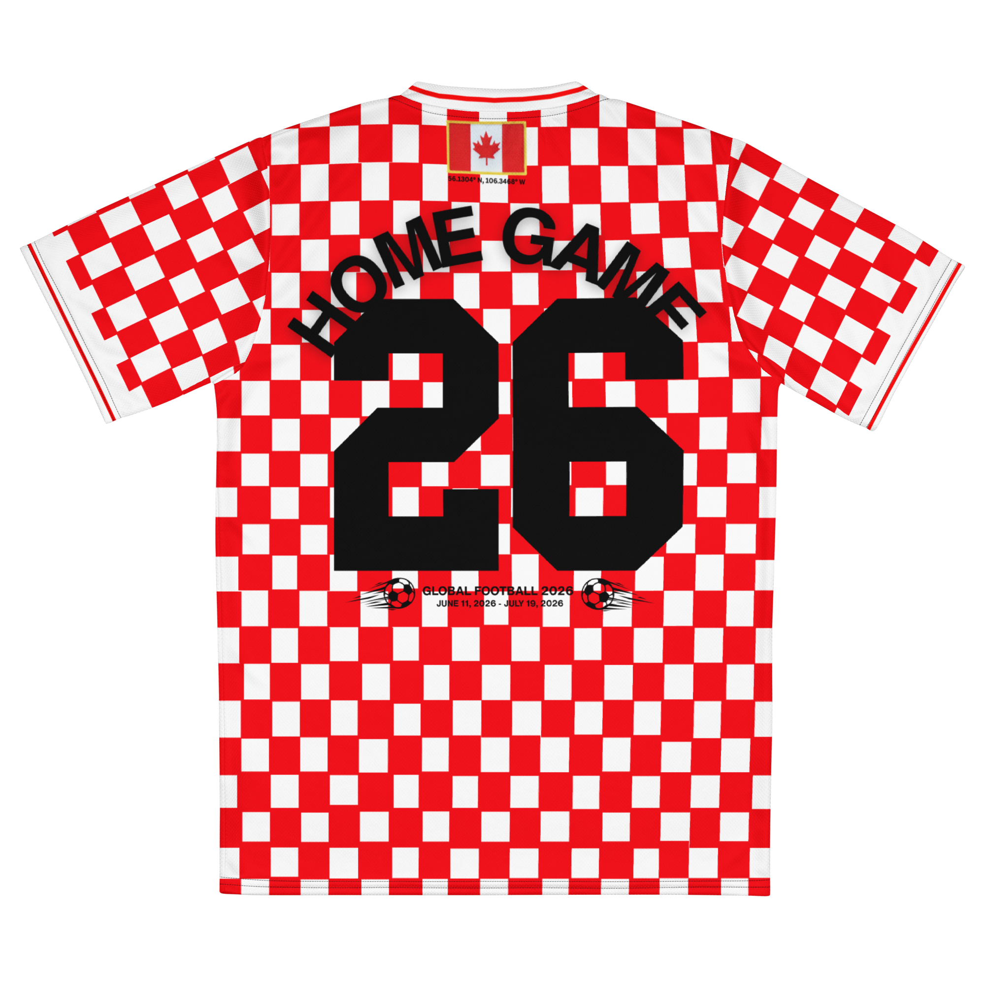 Canada 2026 World Cup Vintage Checker Soccer Jersey