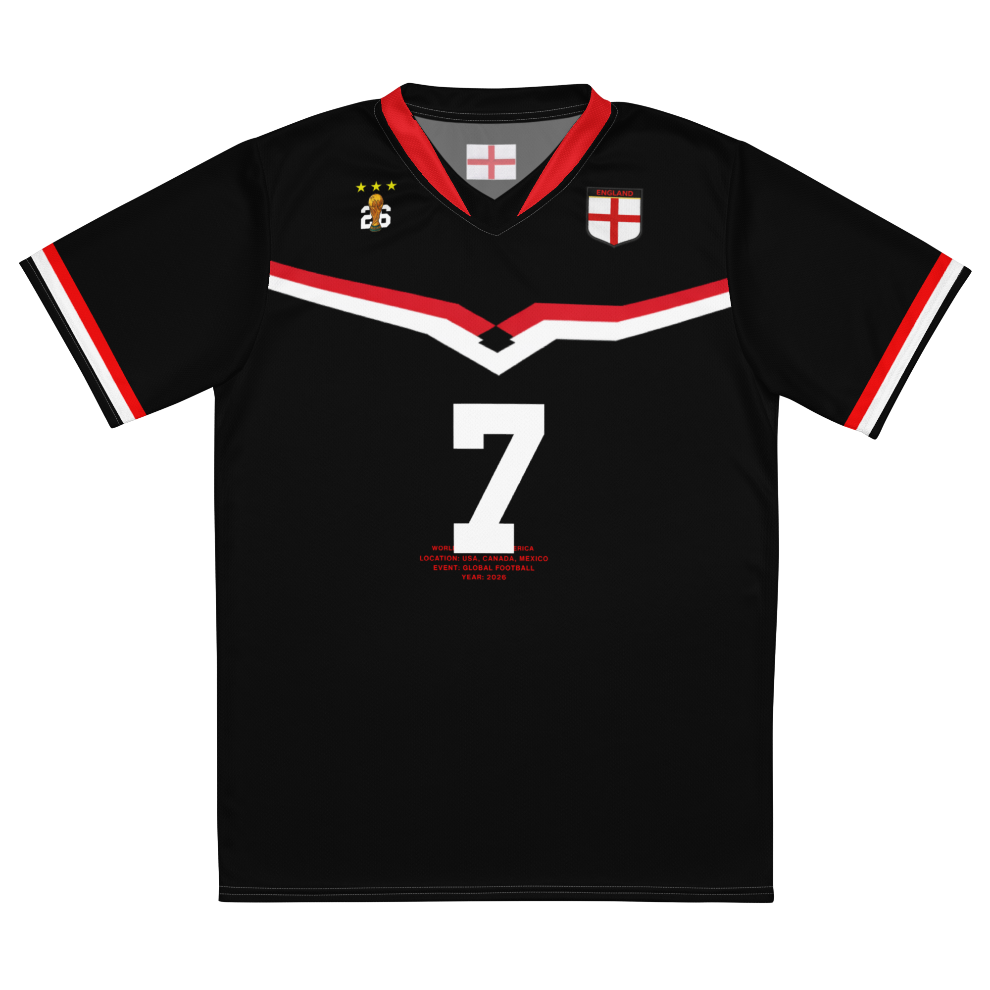 Englad Retro World Cup Soccer Jersey