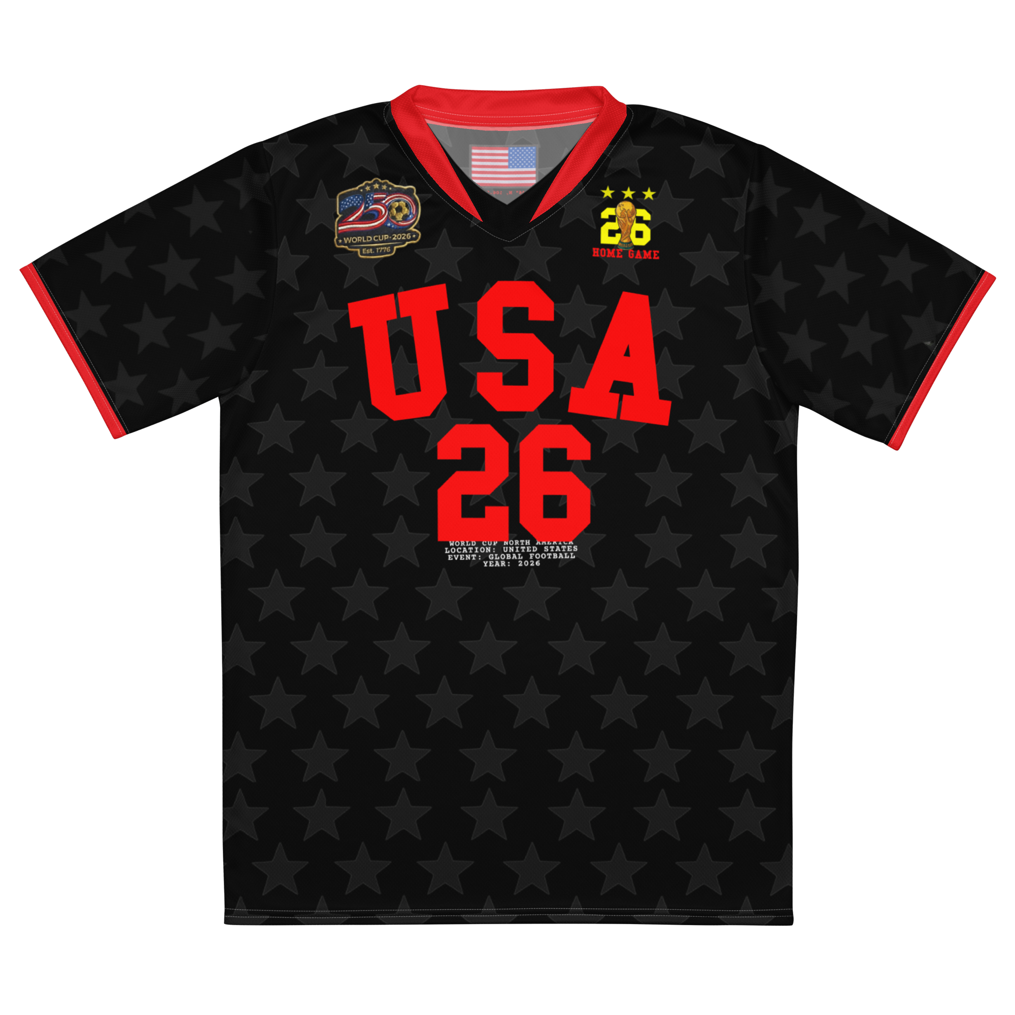 2026 World Cup USA Black Star Soccer Jersey