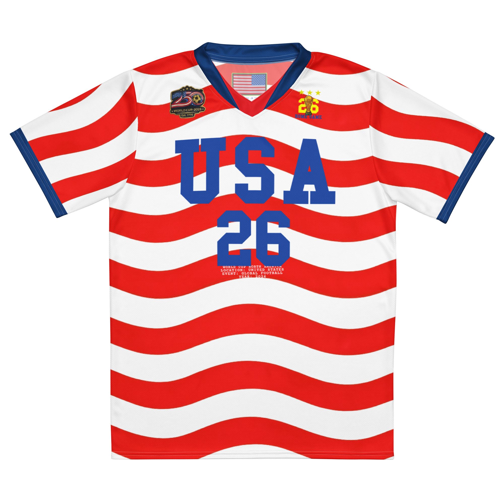 2026 World Cup USA Stripes Soccer Jersey