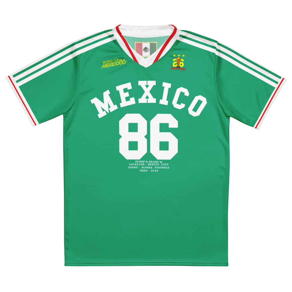 Mexico Vintage 1986 World Cup Inspired Soccer Jersey