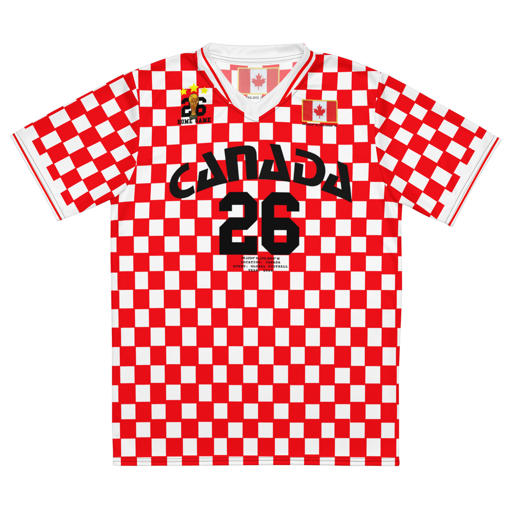 Canada 2026 World Cup Vintage Checker Soccer Jersey