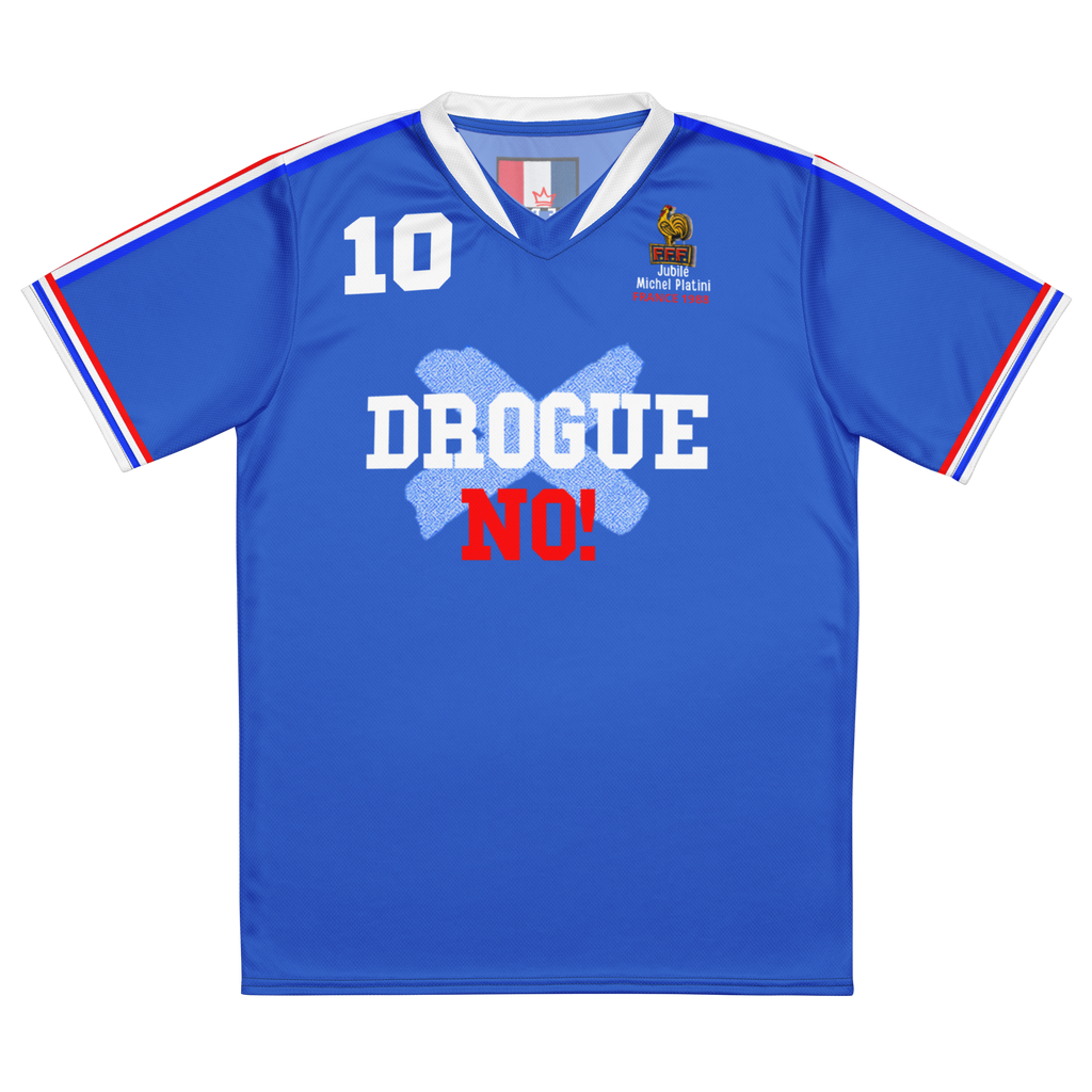 France 1988 'No Drug' Soccer Jersey