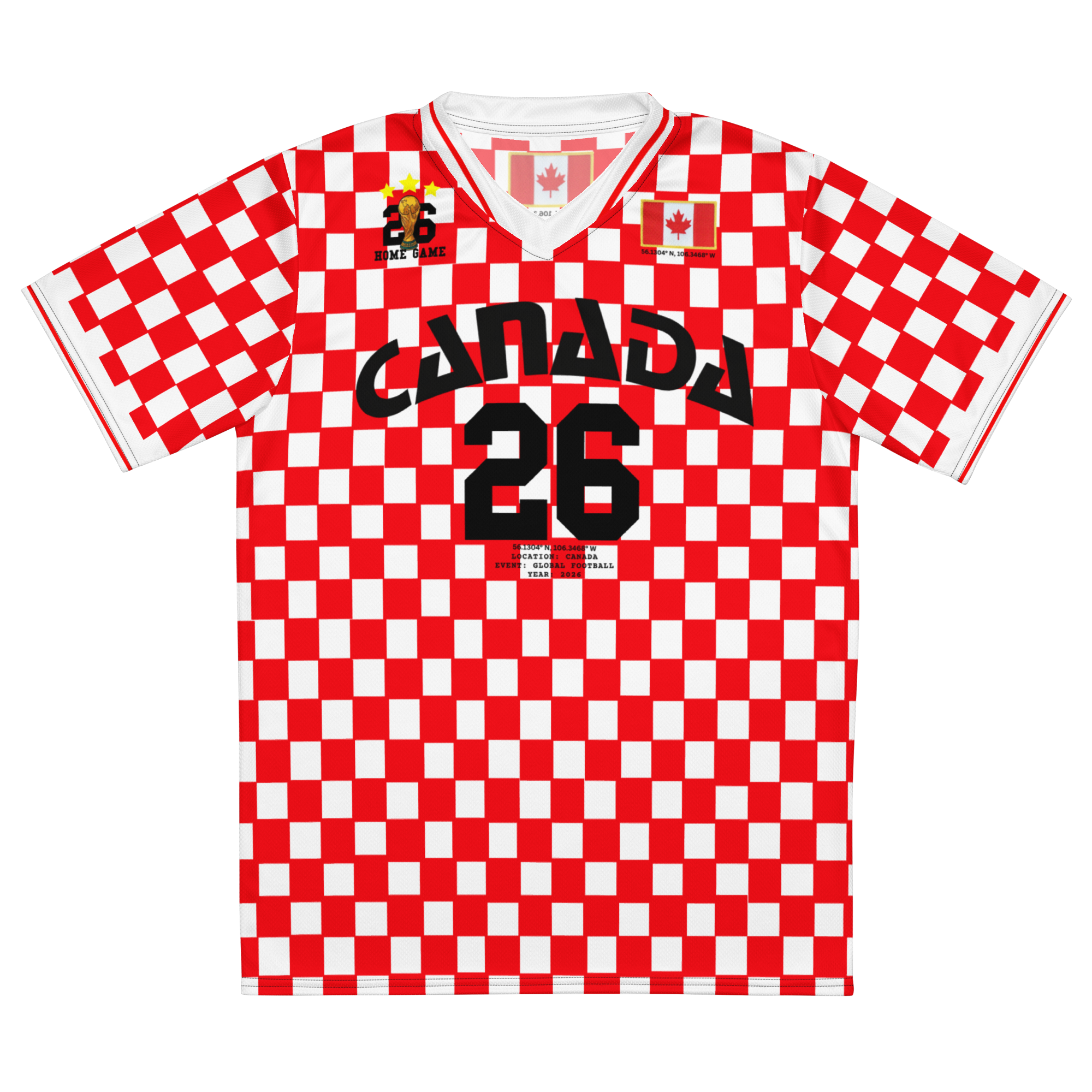 Canada 2026 Vintage Checker Soccer Jersey