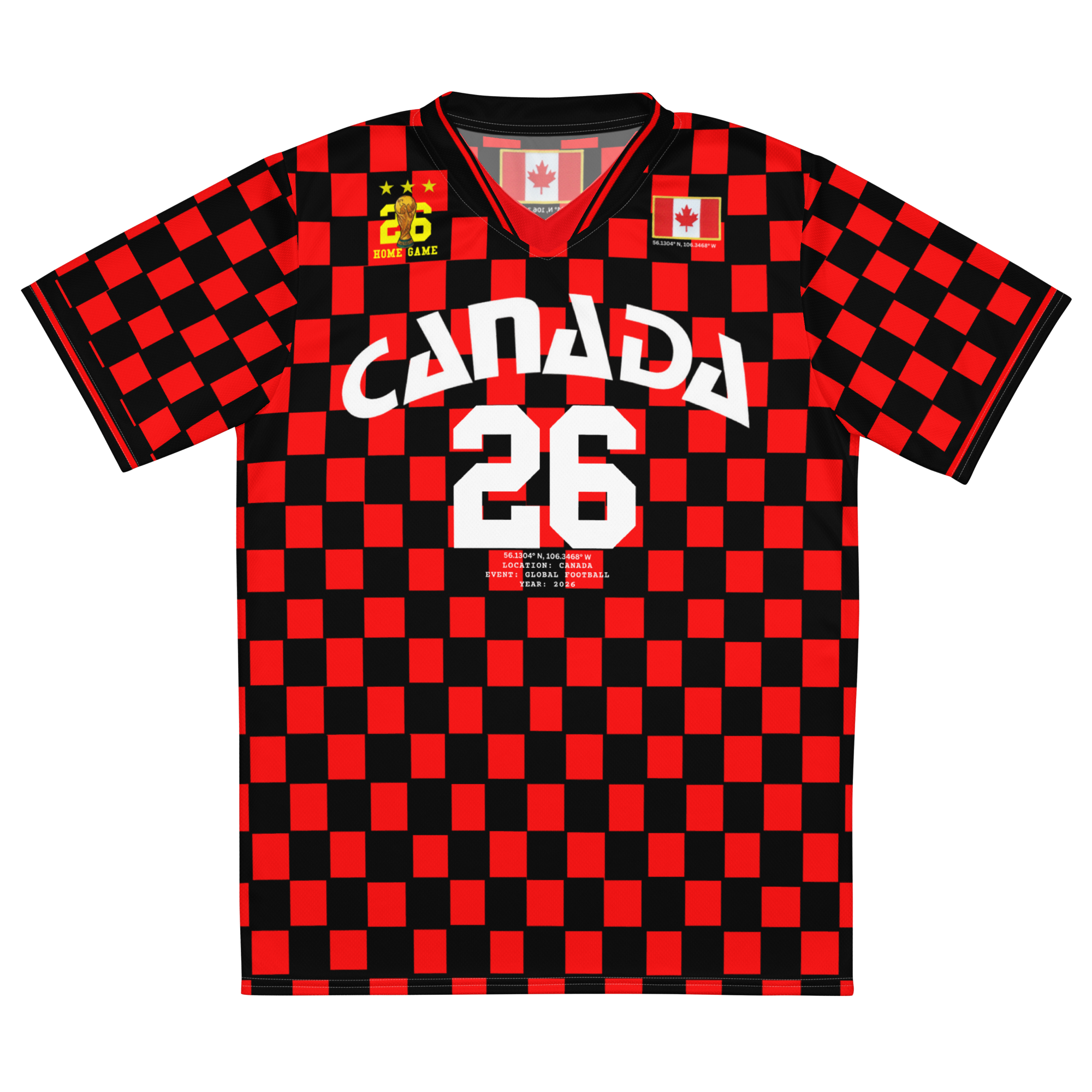 Canada 2026 Vintage Checker Soccer Jersey