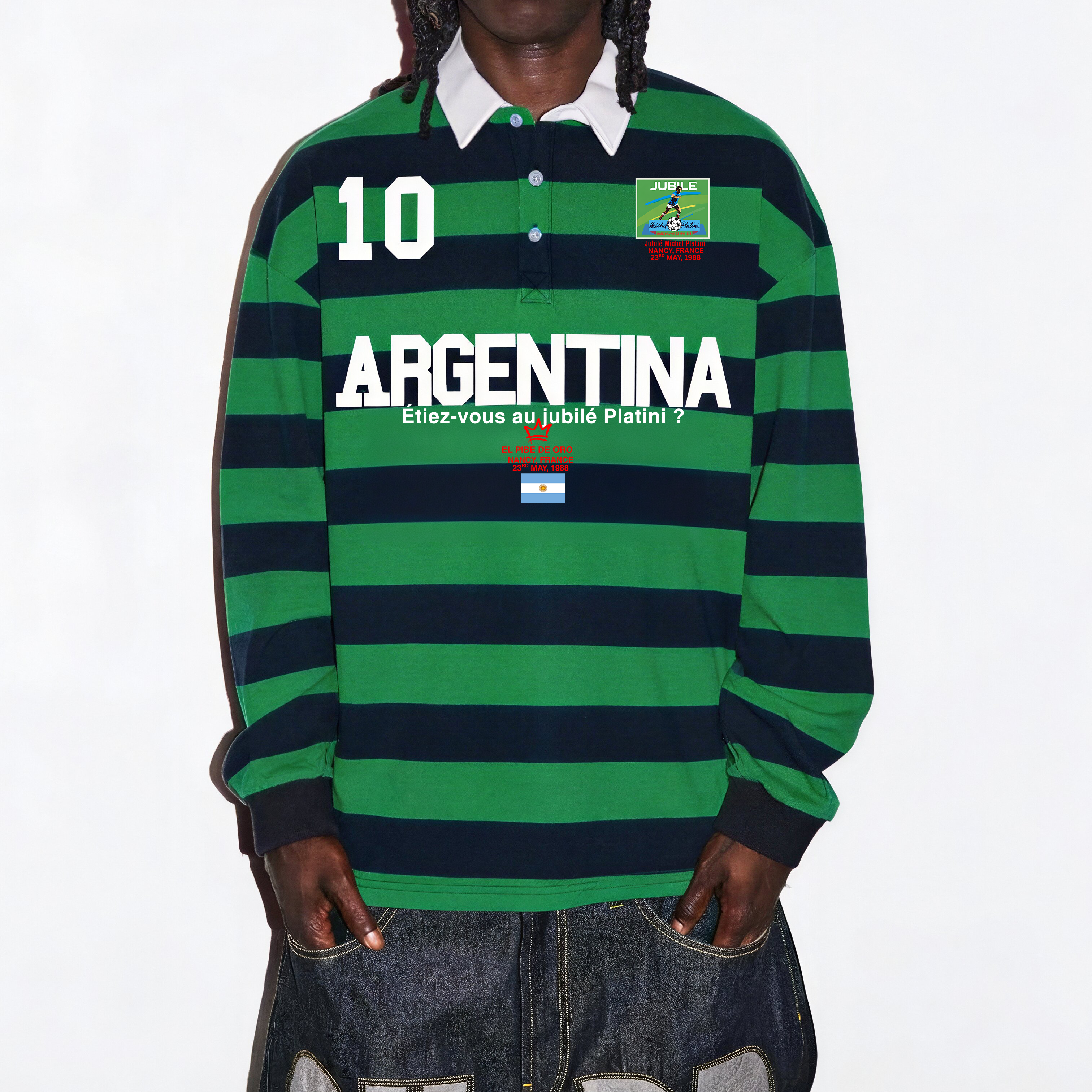 Argentina #10 Long Sleeve Rugby Polo