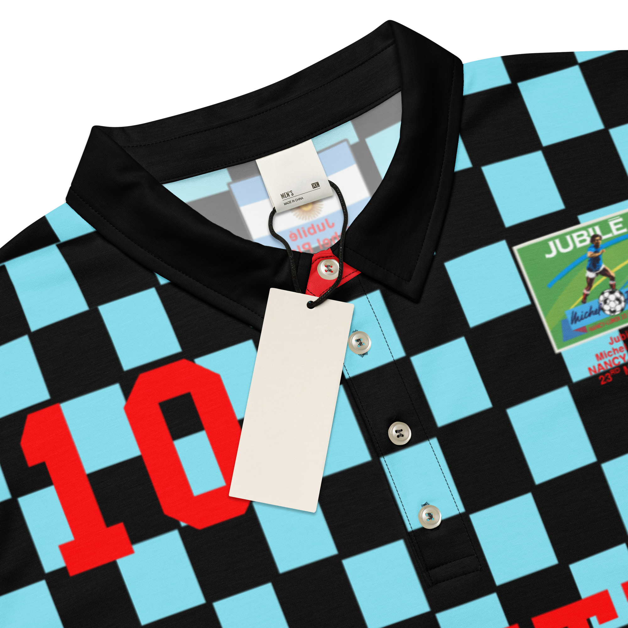 'No Drug' Argentina #10 Short Sleeve Polo