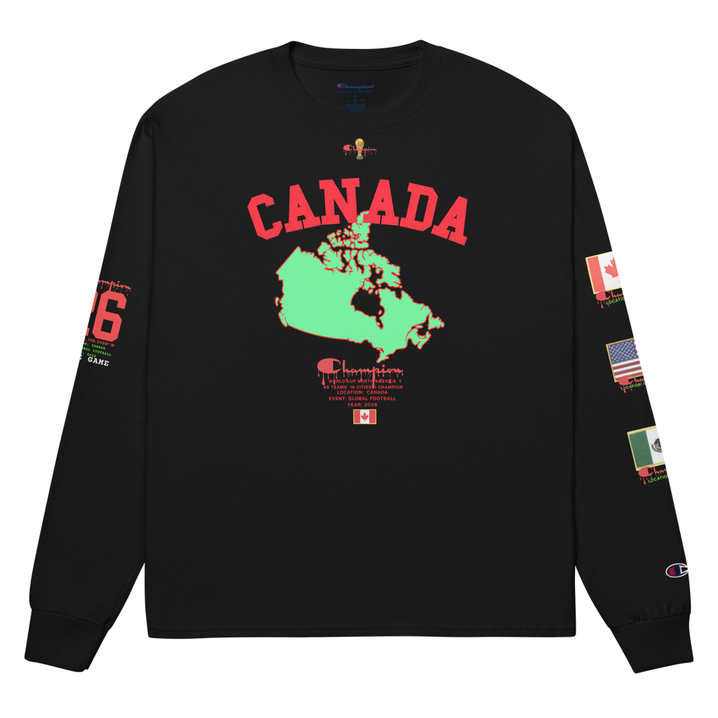 2026 Canada World Cup Flag Champion Long Sleeve