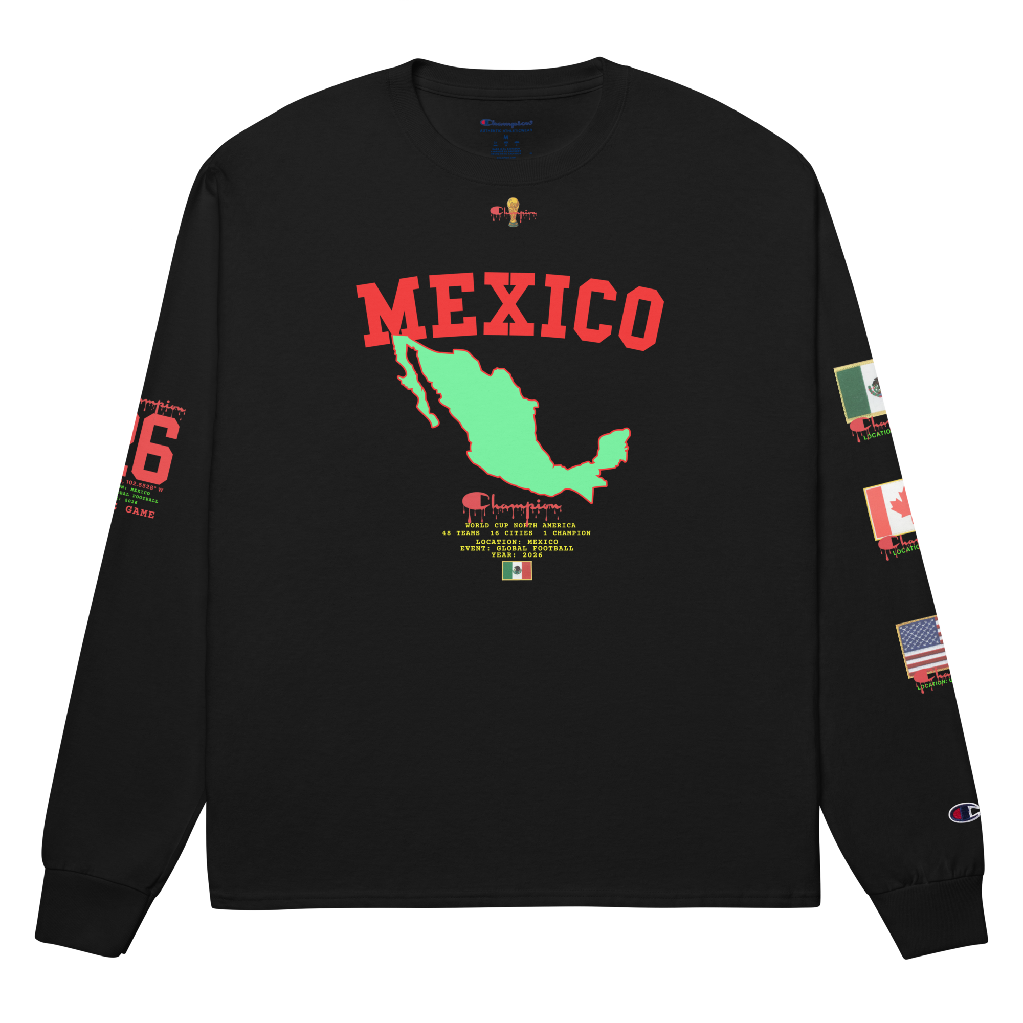 MEXICO Streetwear World Cup Flag Long Sleeve