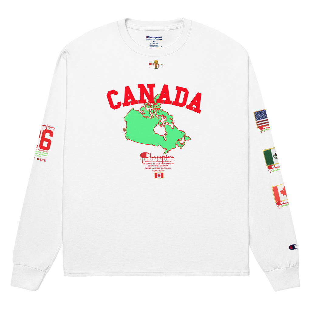 2026 Canada World Cup Flag Champion Long Sleeve