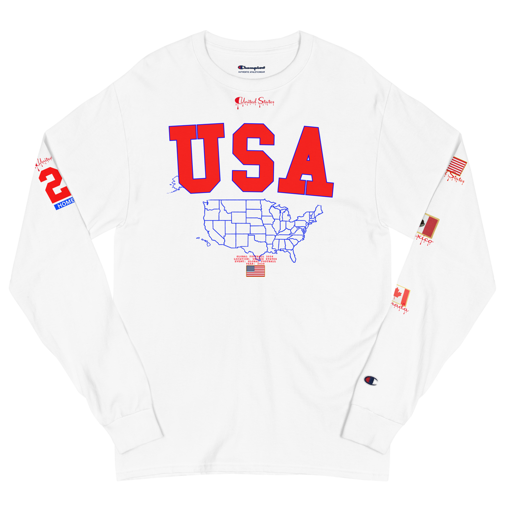 Global Football 2026 USA Flags Long Sleeve